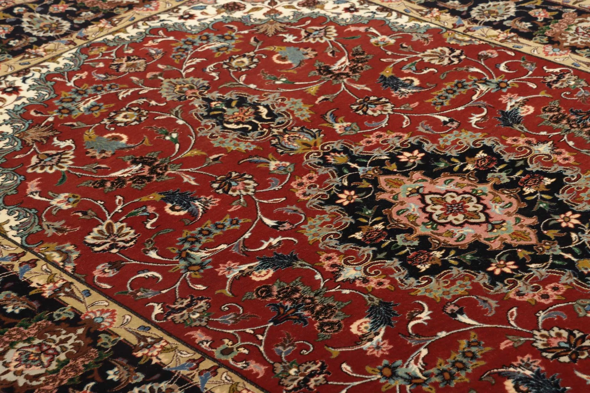 Handgeknüpfter Ghom Perserteppich, 141 × 210 cm, Wolle