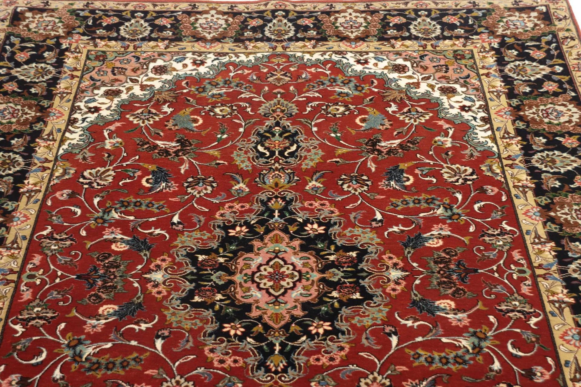 Handgeknüpfter Ghom Perserteppich, 141 × 210 cm, Wolle
