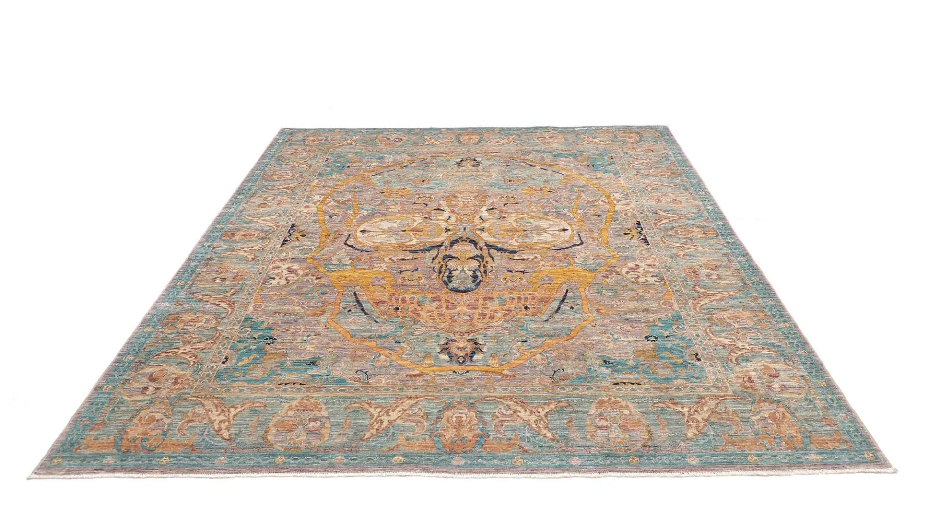 Handgeknüpfter Samarkand Orientteppich, 201 × 241 cm, Wolle