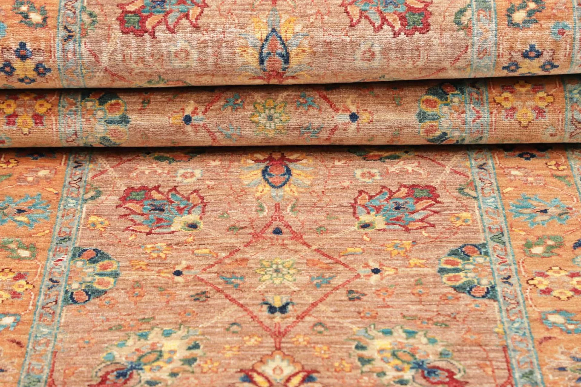 Handgeknüpfter Samarkand Orientteppich, 82 × 295 cm, Wolle