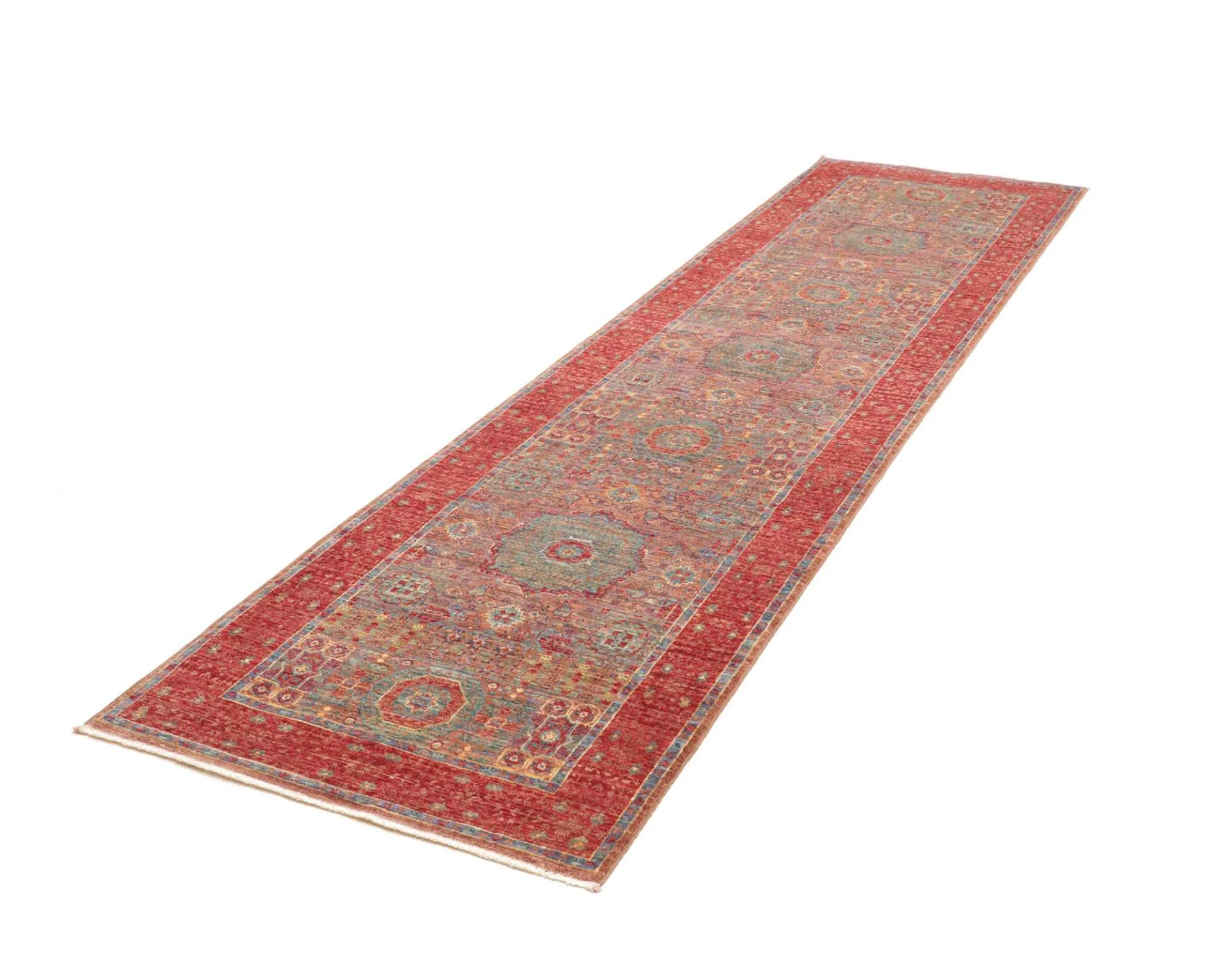 Mamluk Orientteppich 82 × 299 cm aus Wolle, handgeknüpft