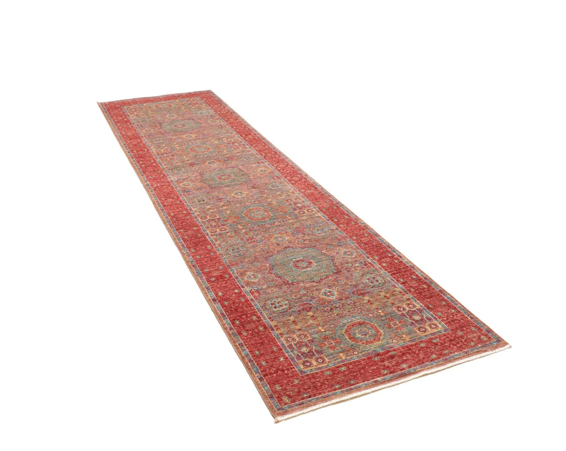 Mamluk Orientteppich 82 × 299 cm aus Wolle, handgeknüpft