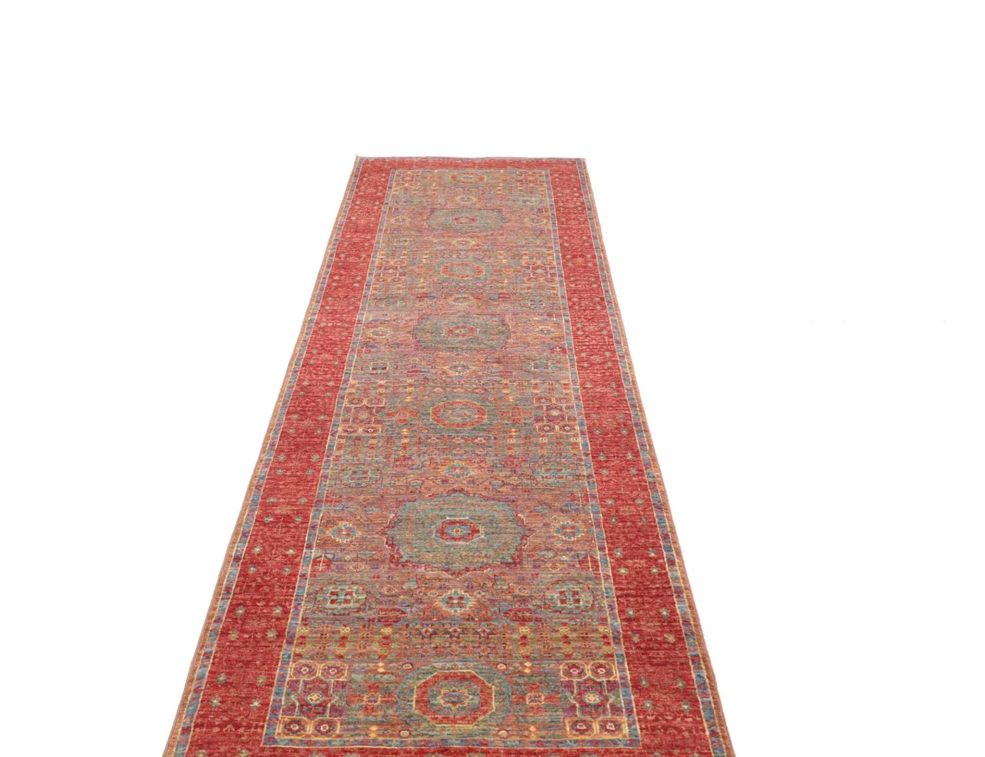Mamluk Orientteppich 82 × 299 cm aus Wolle, handgeknüpft
