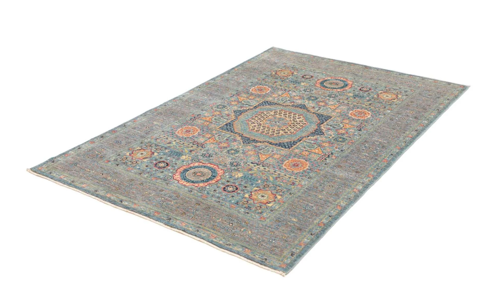 Handgeknüpfter Mamluk Orientteppich, 125 × 189 cm, Wolle