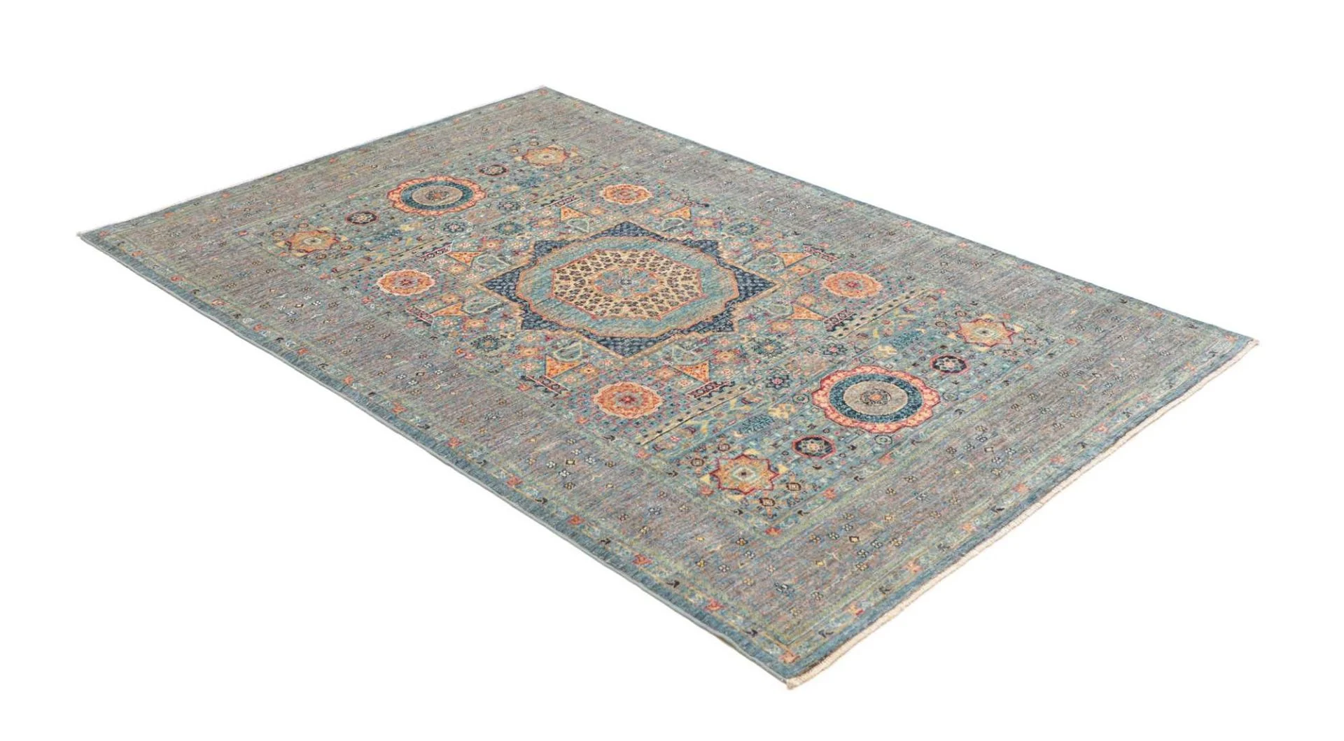 Handgeknüpfter Mamluk Orientteppich, 125 × 189 cm, Wolle