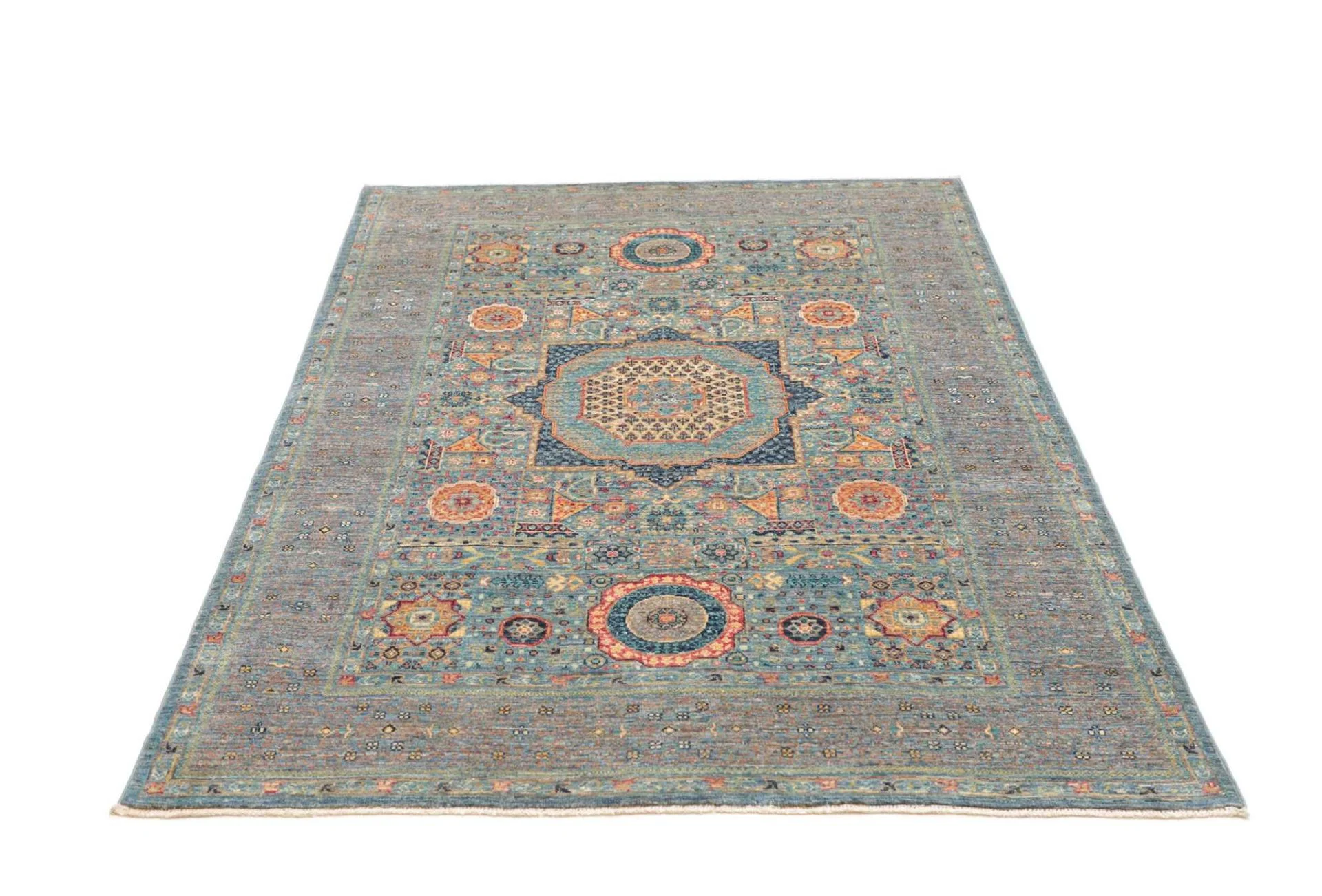 Handgeknüpfter Mamluk Orientteppich, 125 × 189 cm, Wolle