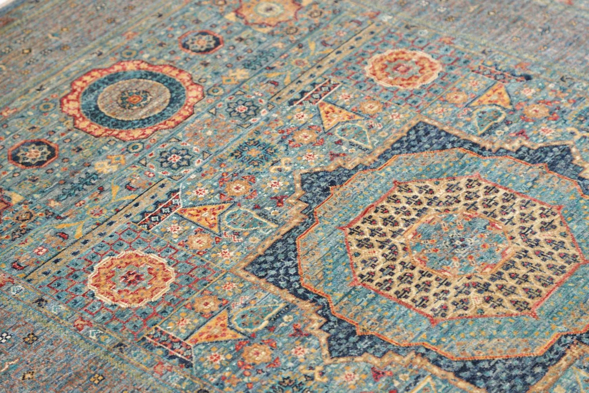 Handgeknüpfter Mamluk Orientteppich, 125 × 189 cm, Wolle