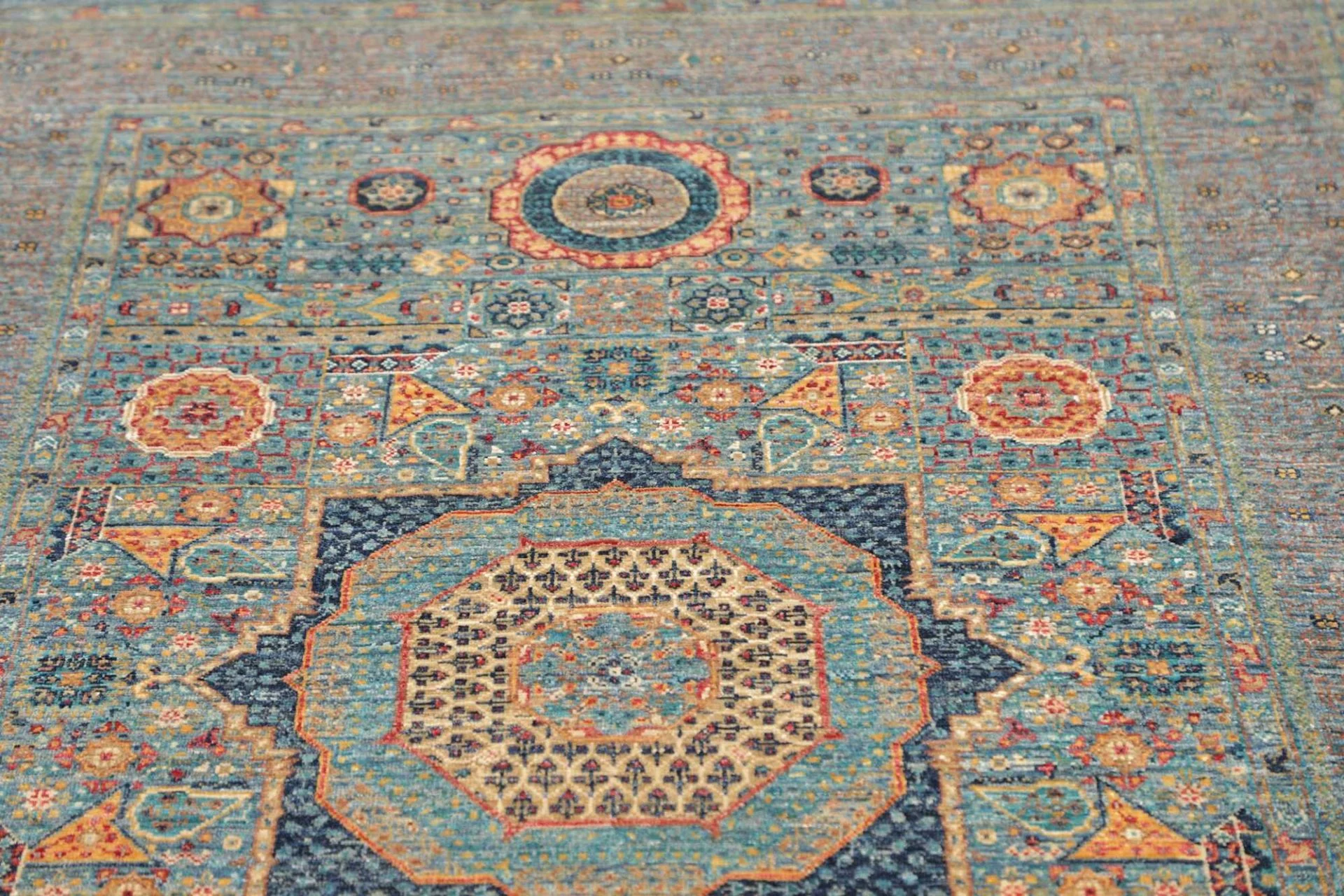 Handgeknüpfter Mamluk Orientteppich, 125 × 189 cm, Wolle