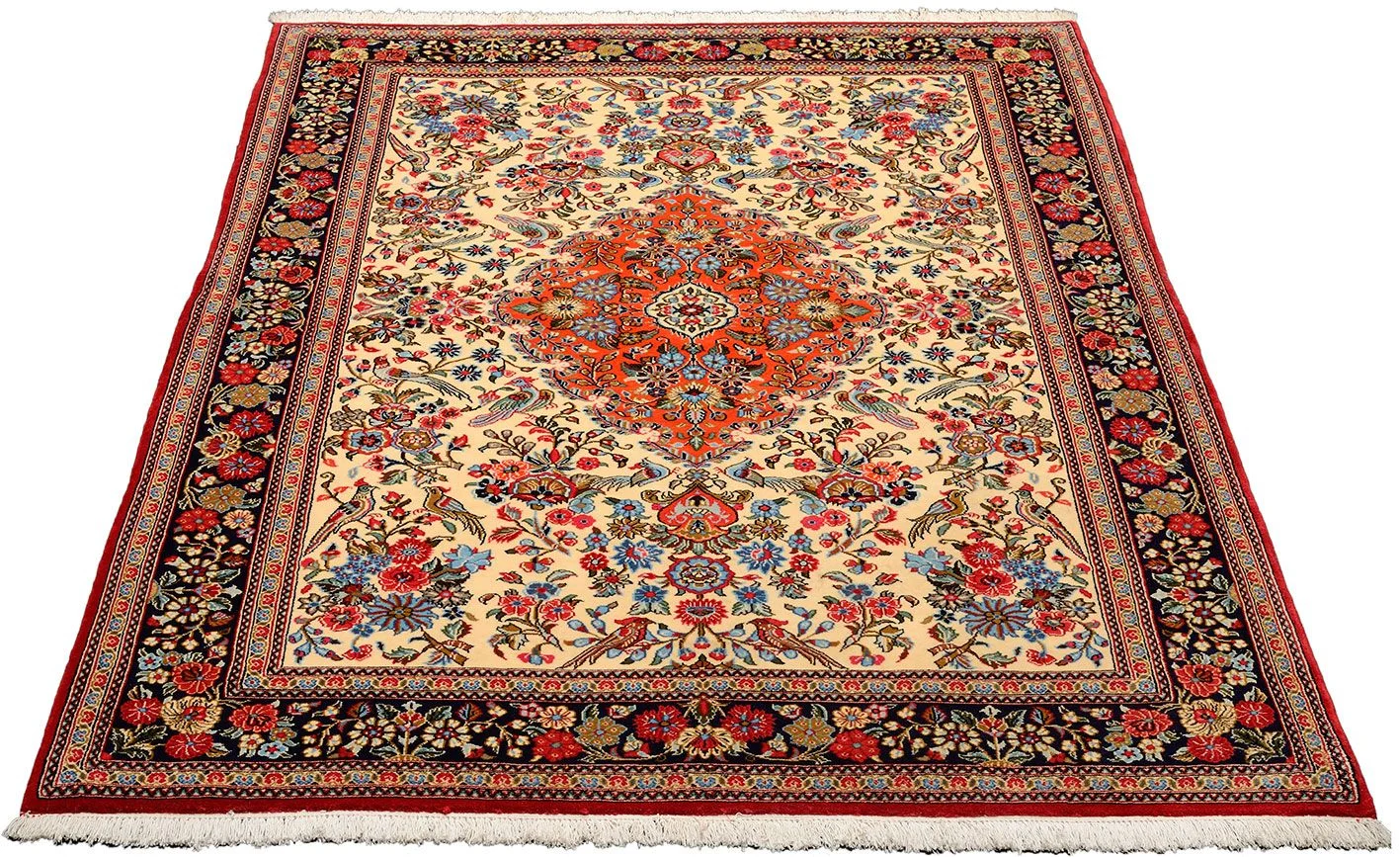 Ghom Perserteppich aus Iran, 143 × 213 cm