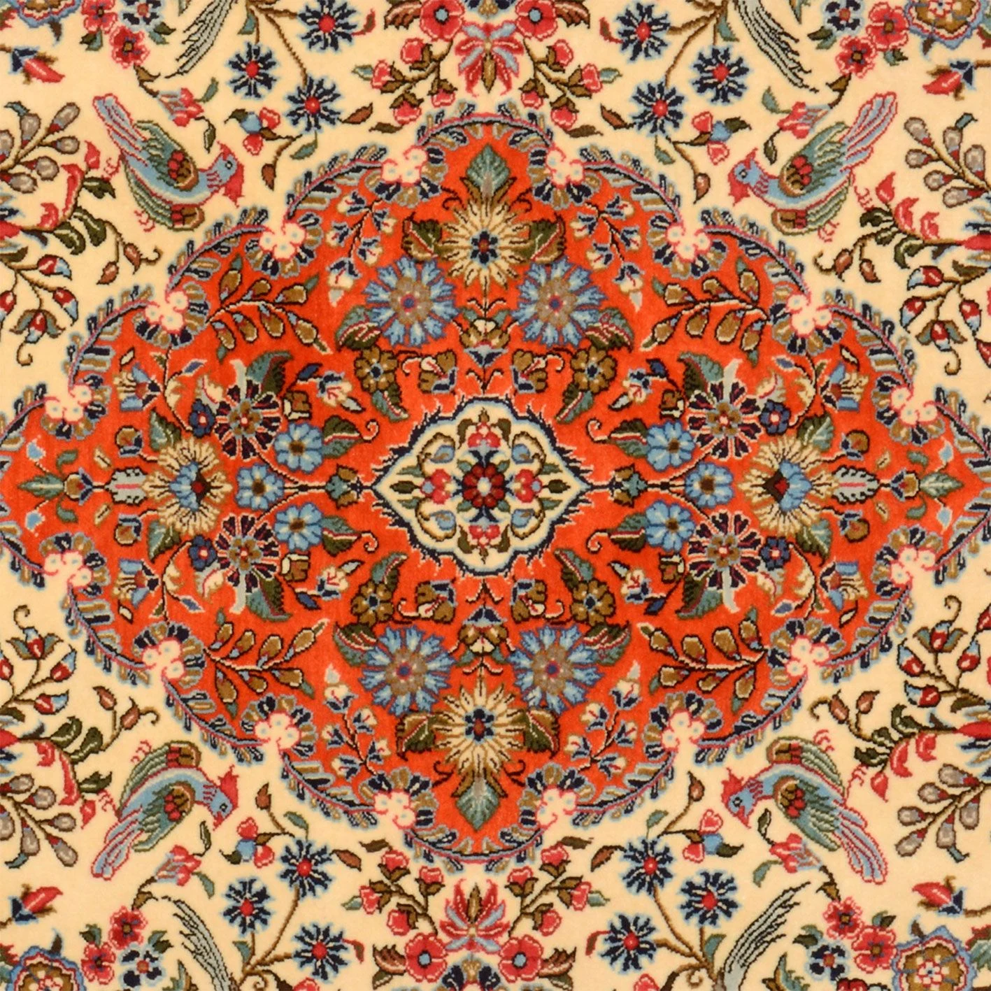 Ghom Perserteppich aus Iran, 143 × 213 cm