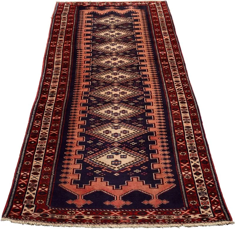 Qashqai Perserteppich aus Iran, 108 × 293 cm