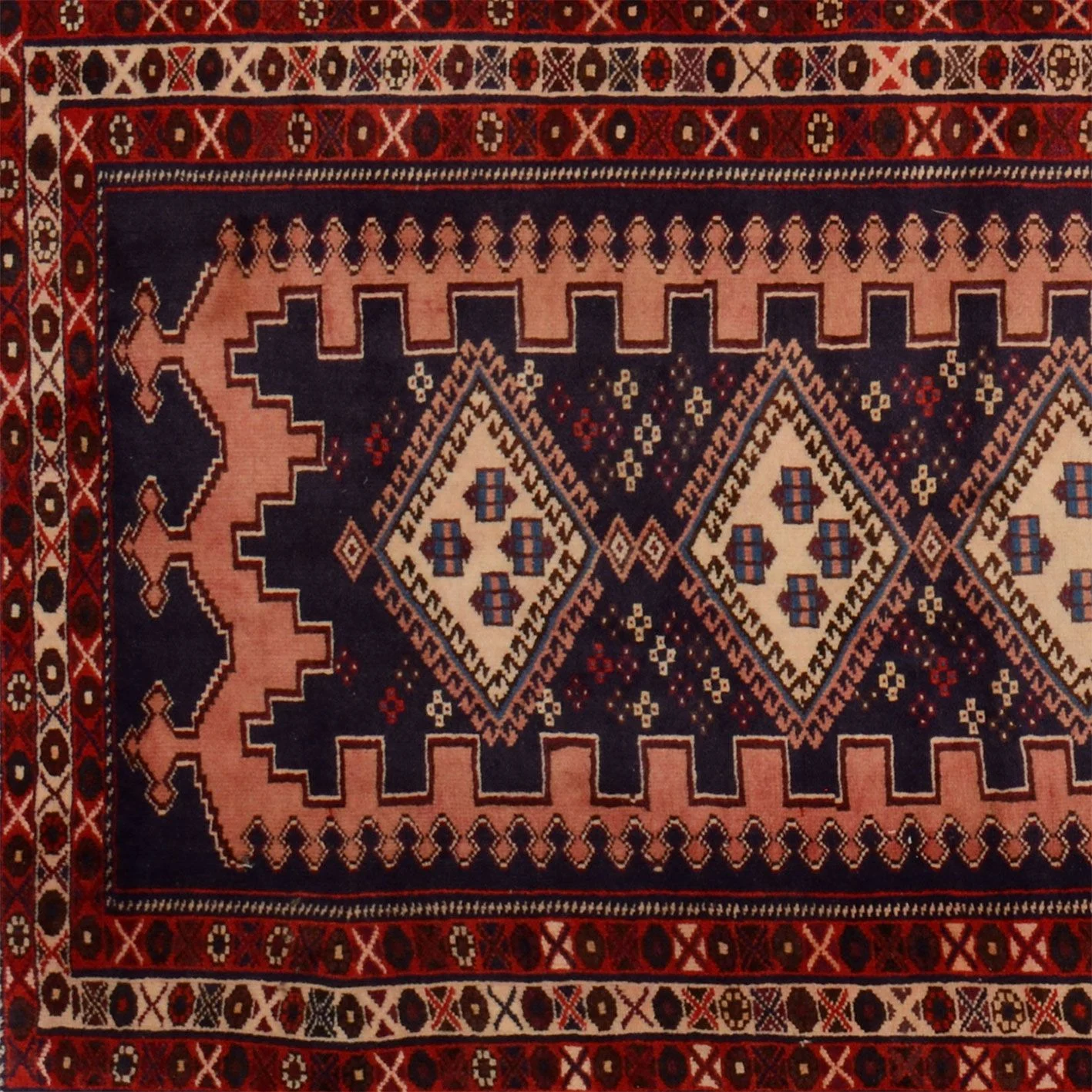 Qashqai Perserteppich aus Iran, 108 × 293 cm