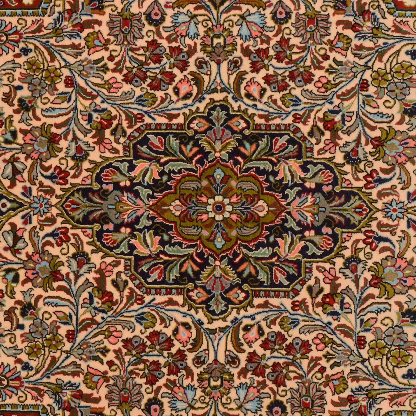 Handgeknüpfter Ghom Perserteppich, 138 × 221 cm, Wolle