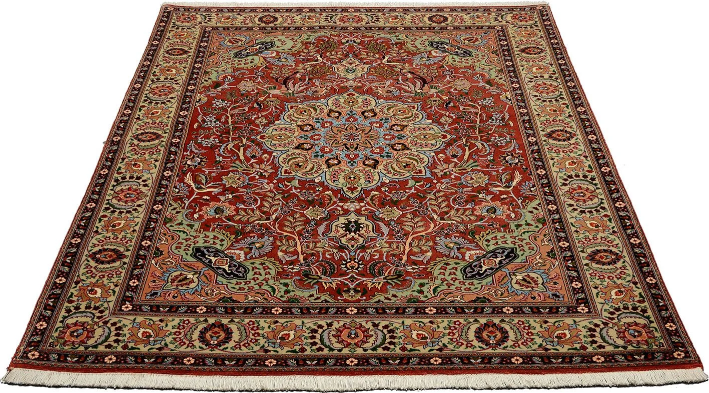 Täbriz Perserteppich aus Iran, 151 × 214 cm