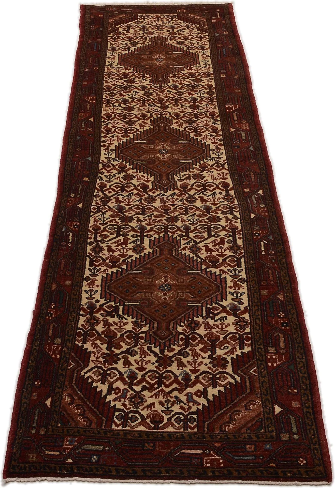 Handgeknüpfter Hosseinabad Perserteppich 76 × 285 cm