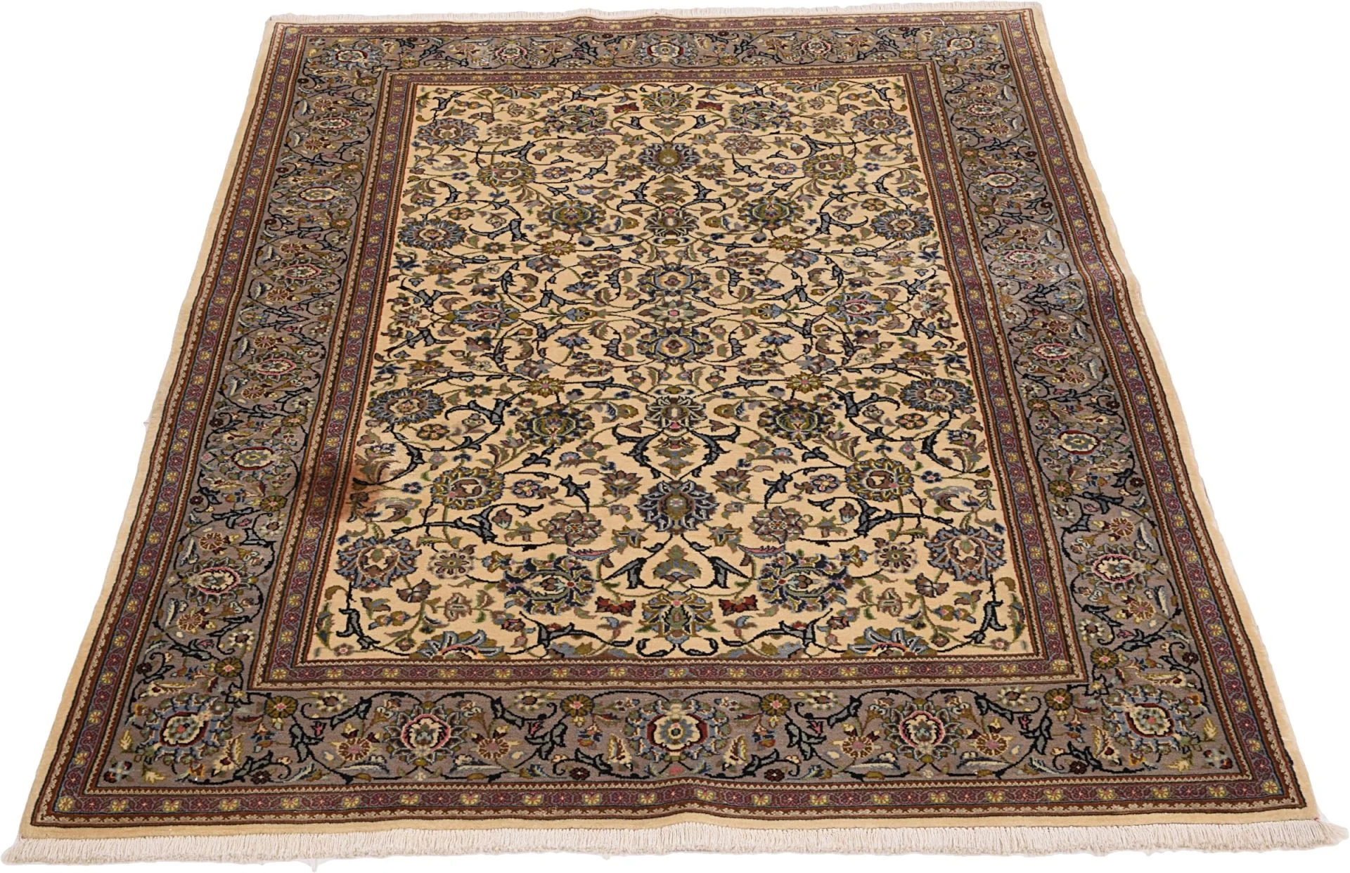 Kashan Perserteppich aus Iran, 138 × 208 cm