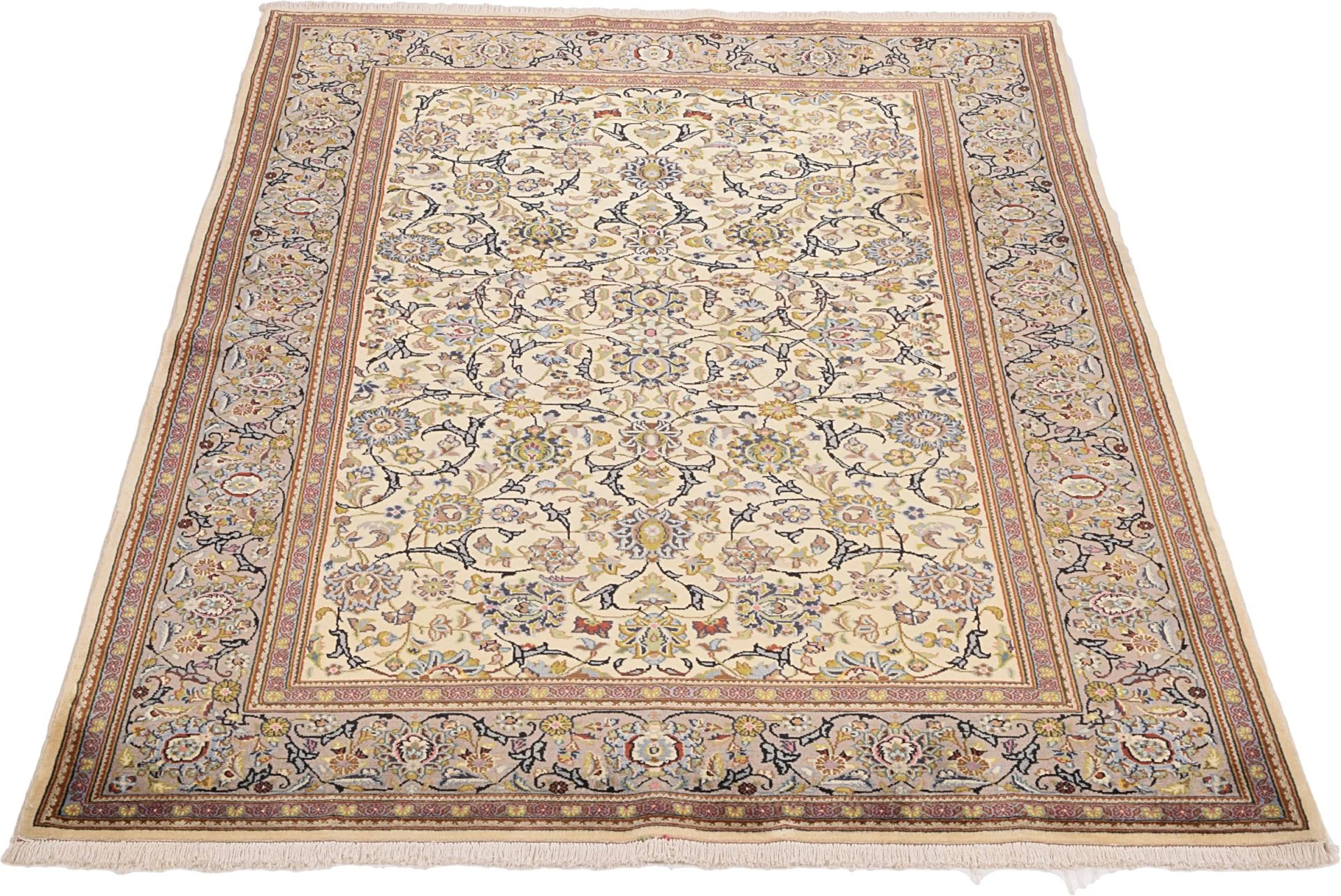 Kashan Perserteppich aus Iran, 138 × 208 cm