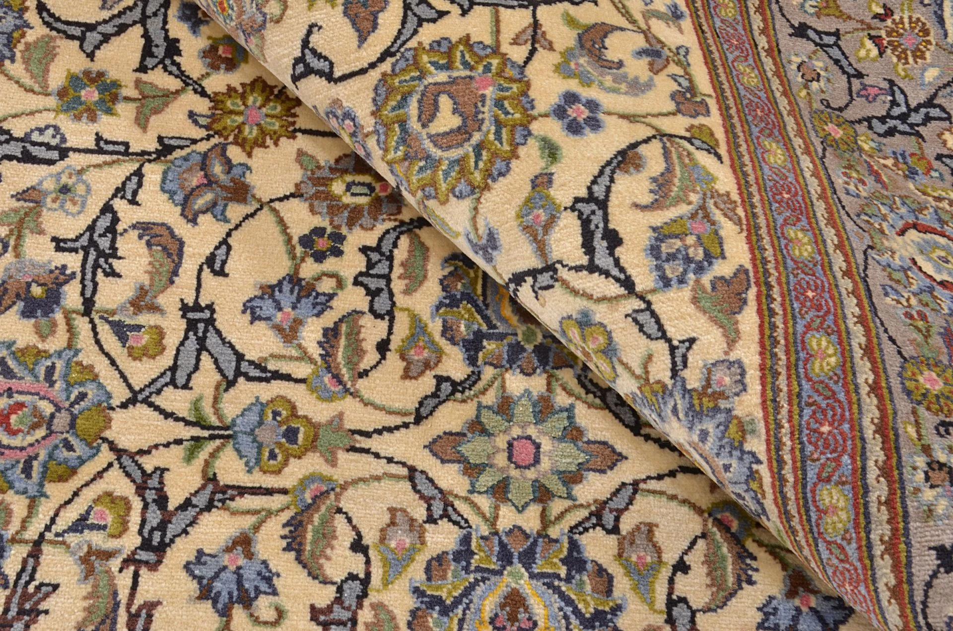 Kashan Perserteppich aus Iran, 138 × 208 cm