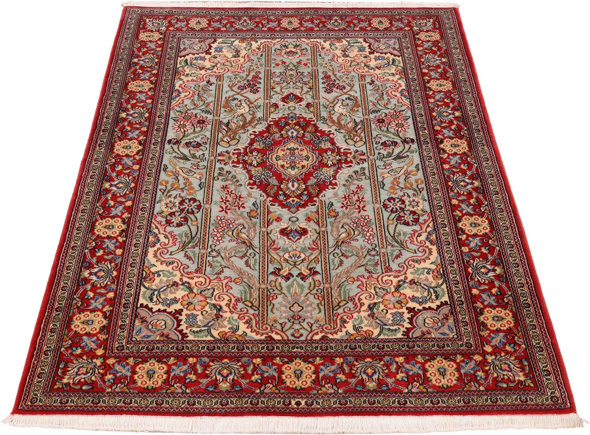 Ghom Perserteppich 132 × 194 cm aus Wolle, handgeknüpft
