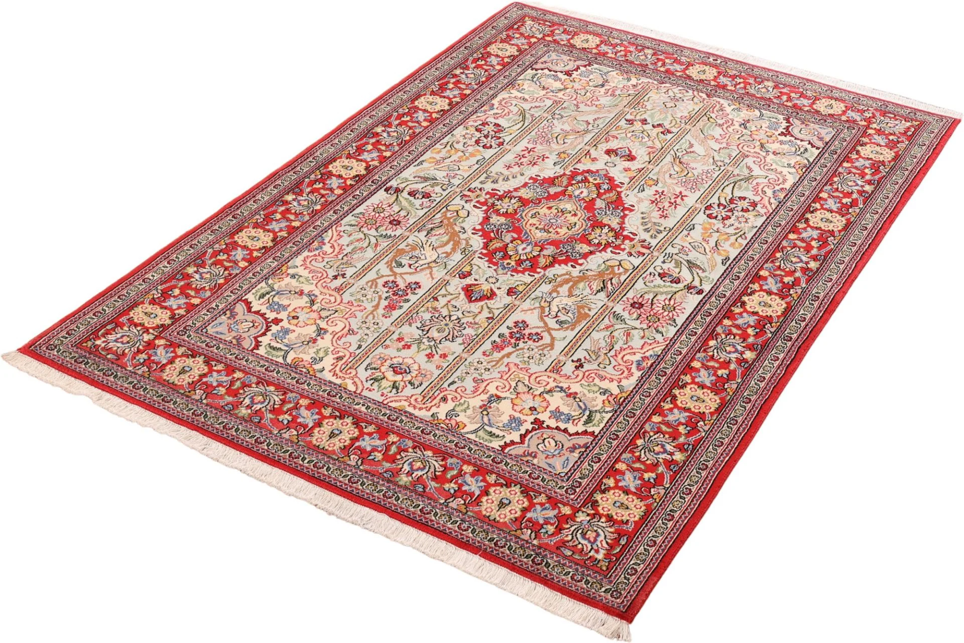 Ghom Perserteppich 132 × 194 cm aus Wolle, handgeknüpft