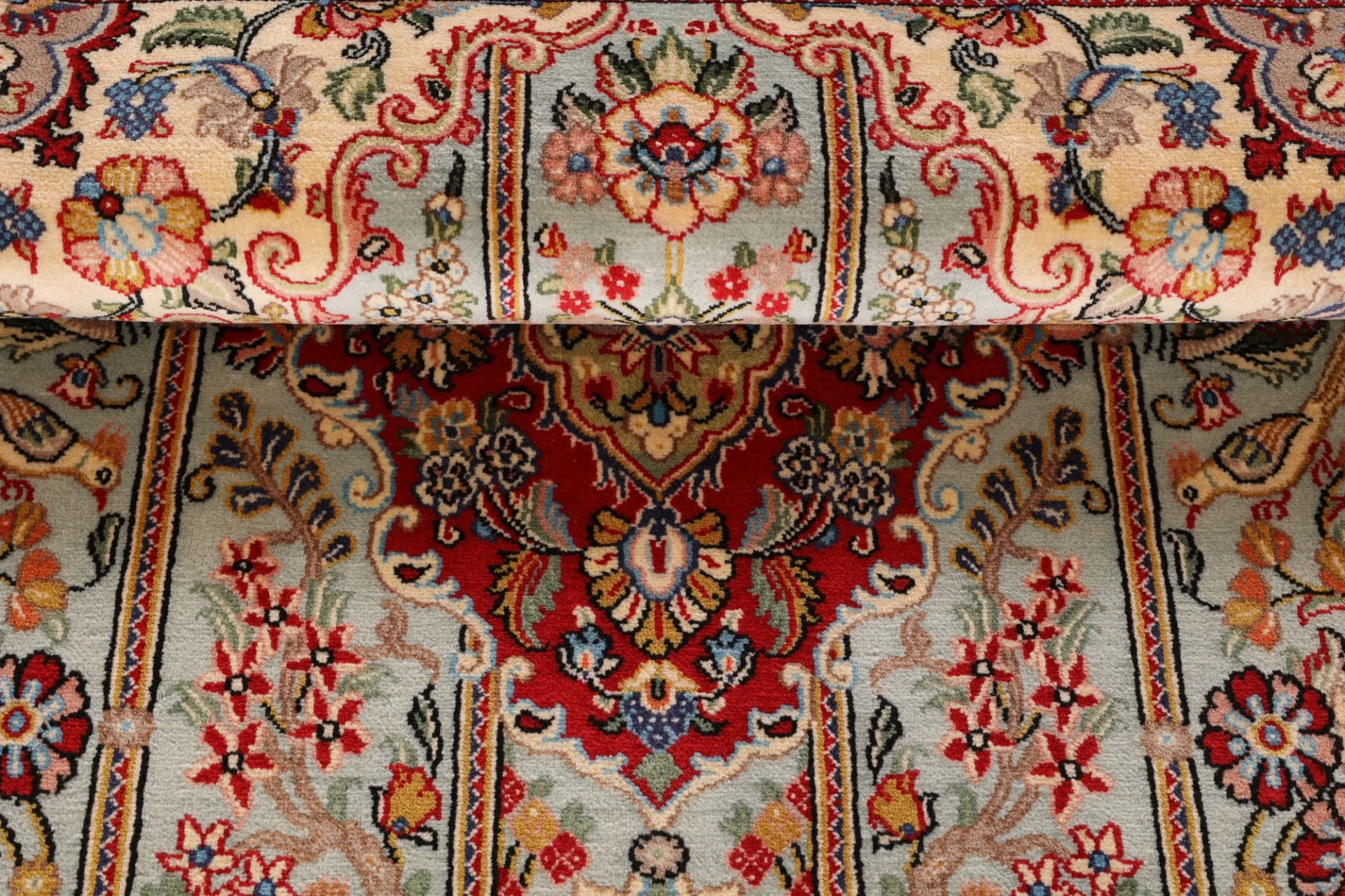 Ghom Perserteppich 132 × 194 cm aus Wolle, handgeknüpft