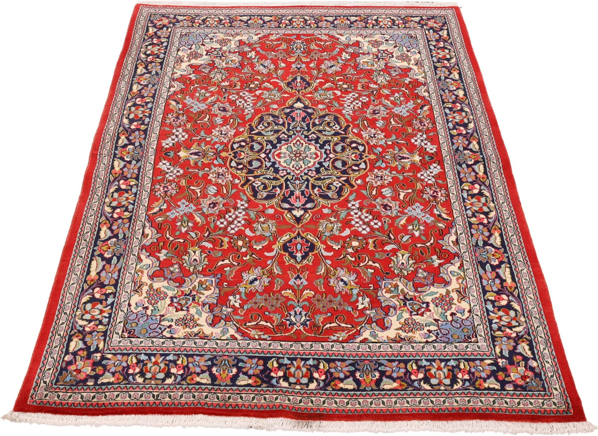 perserteppich-ghom-137-x-208-cm-schurwolle-handgeknupft-2 Handgeknüpfter Ghom Perserteppich 137 × 208 cm
