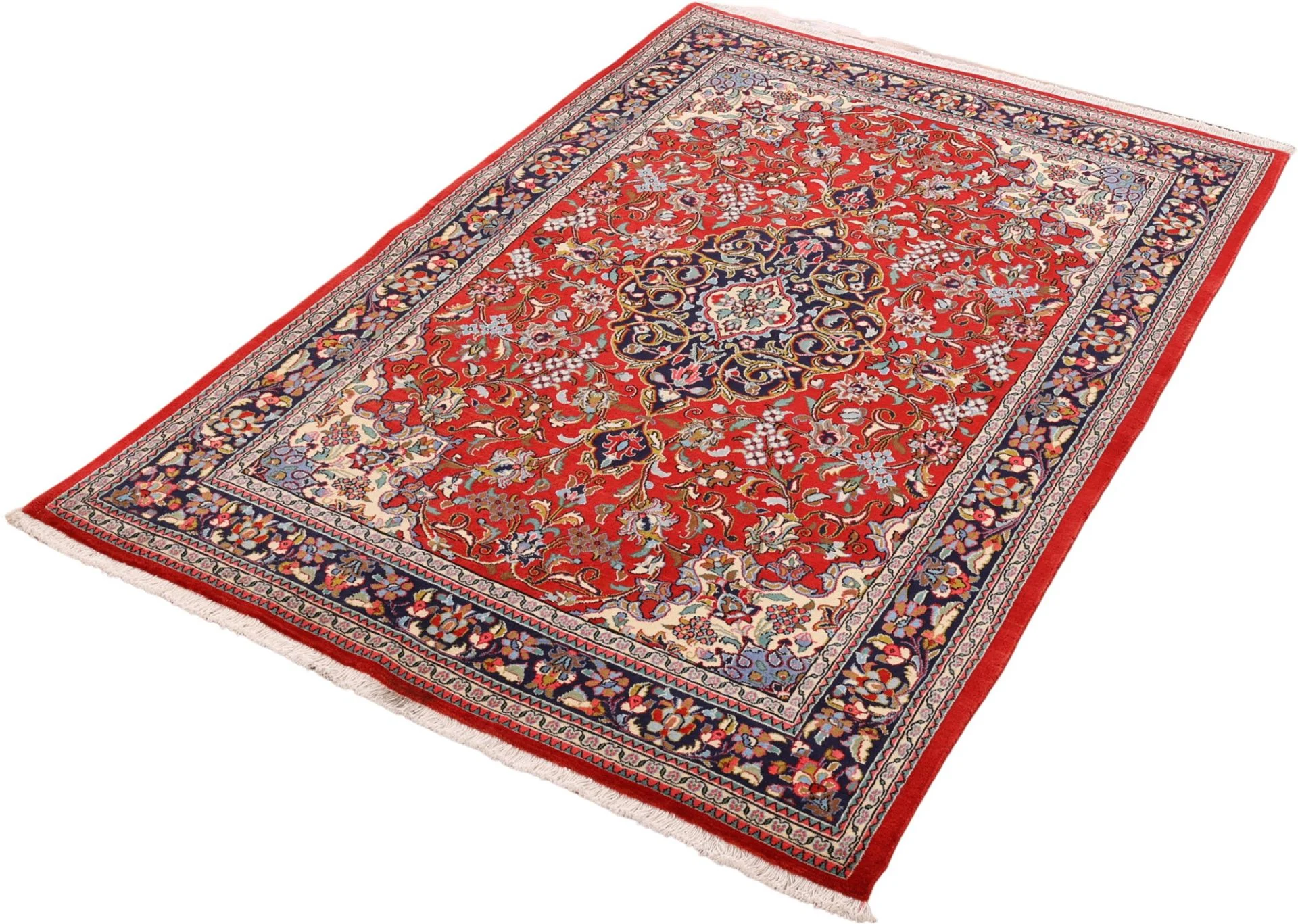 perserteppich-ghom-137-x-208-cm-schurwolle-handgeknupft-3 Handgeknüpfter Ghom Perserteppich 137 × 208 cm