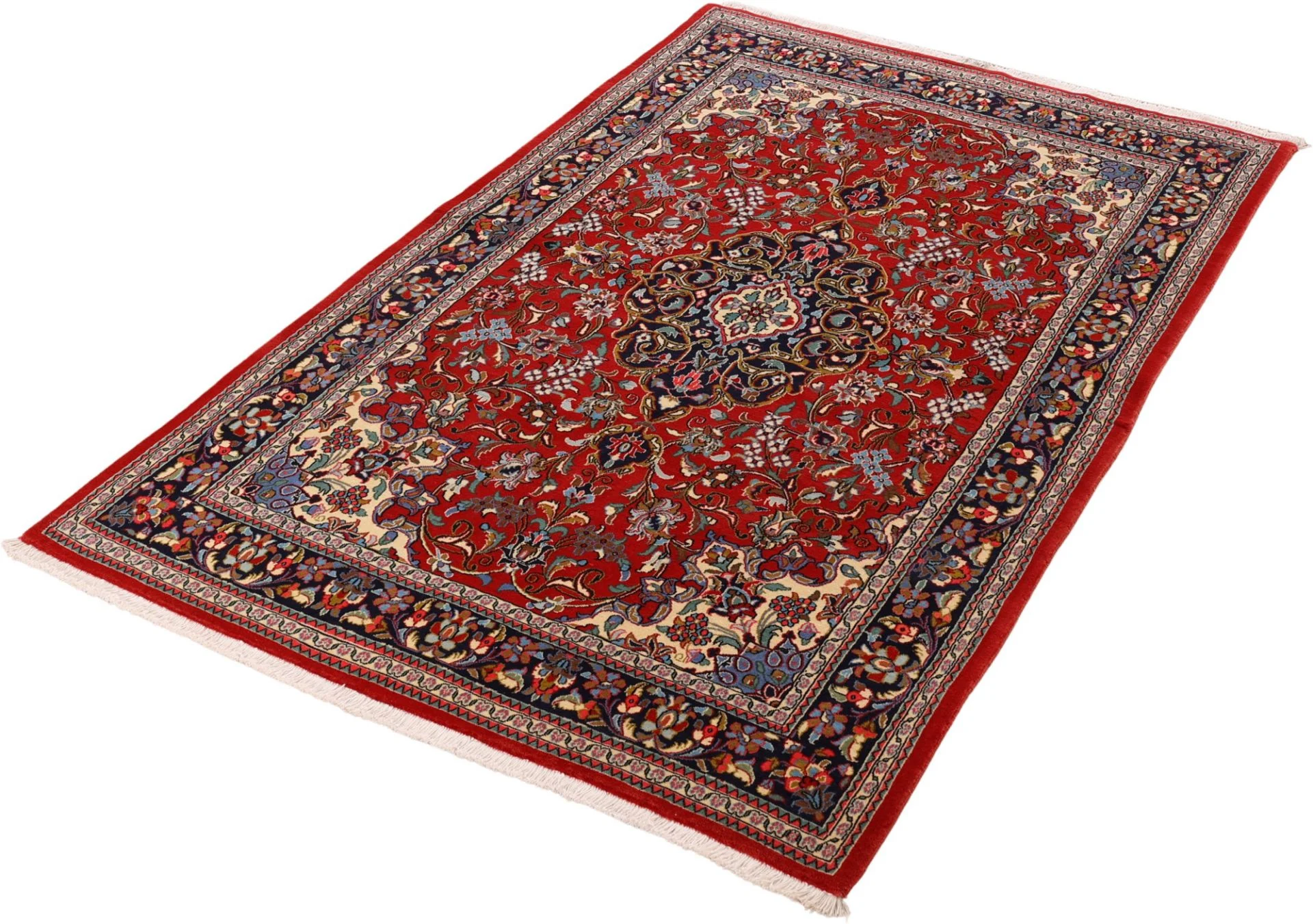 perserteppich-ghom-137-x-208-cm-schurwolle-handgeknupft-4 Handgeknüpfter Ghom Perserteppich 137 × 208 cm