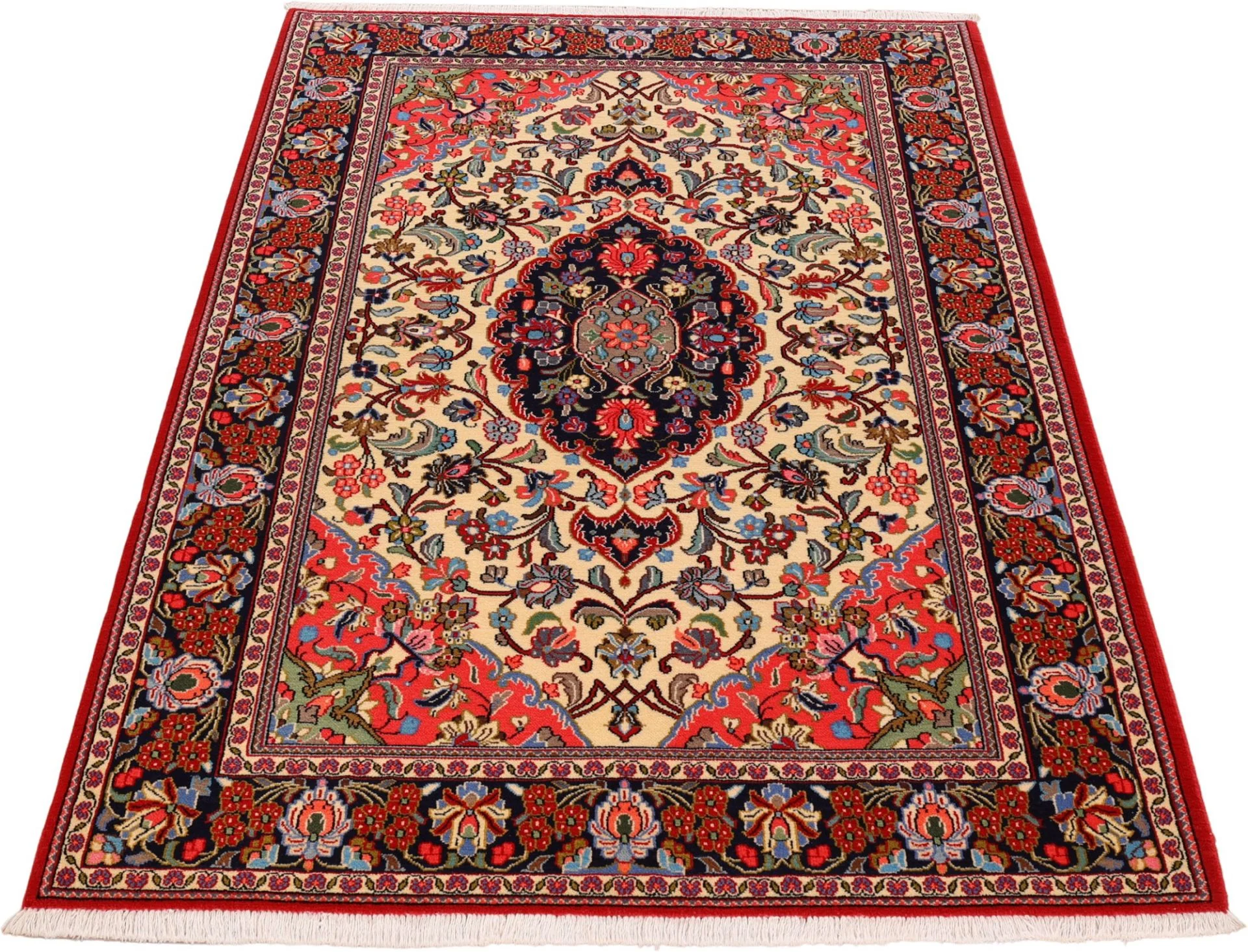 Ghom Perserteppich 141 × 212 cm aus Wolle, handgeknüpft