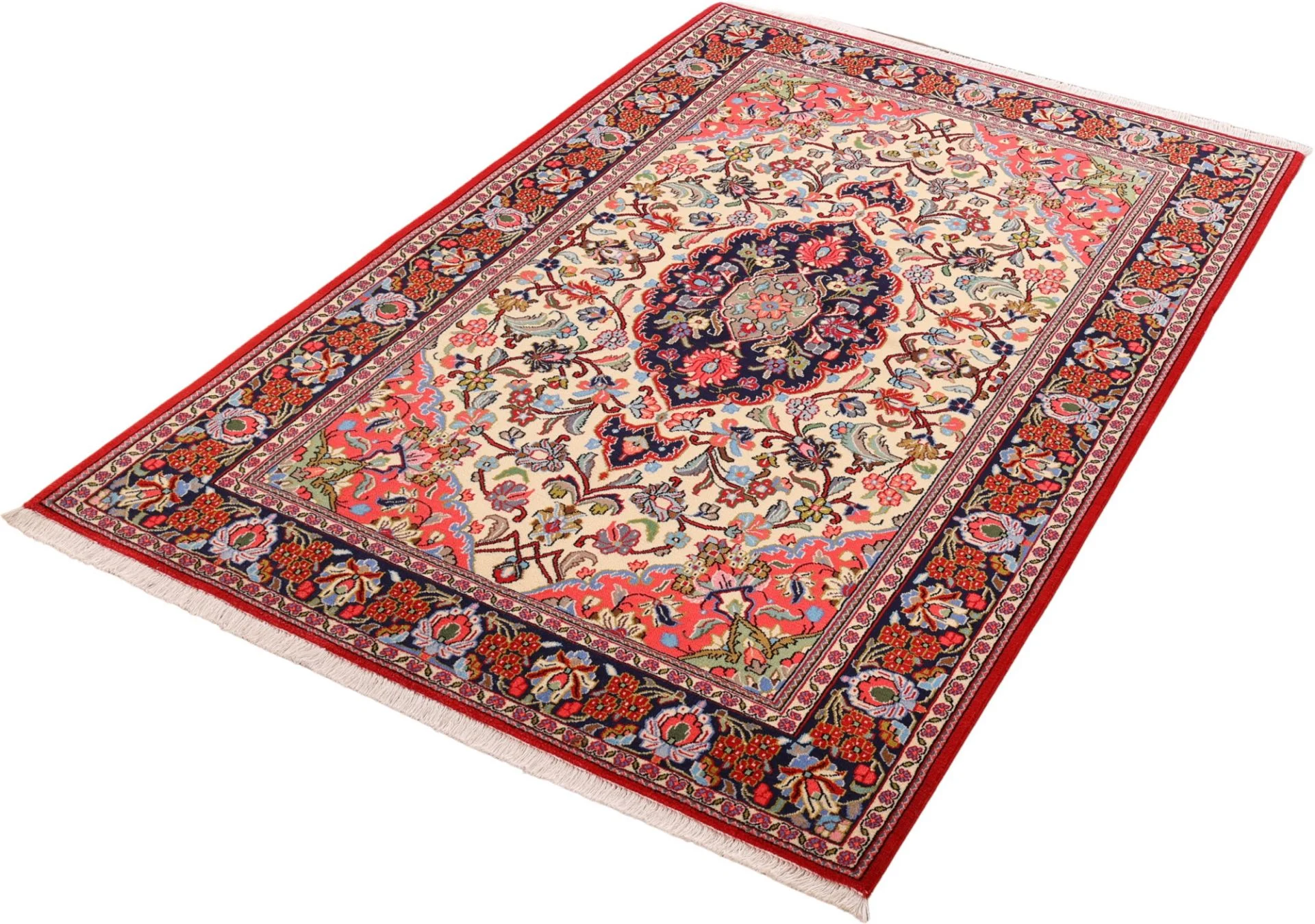 Ghom Perserteppich 141 × 212 cm aus Wolle, handgeknüpft