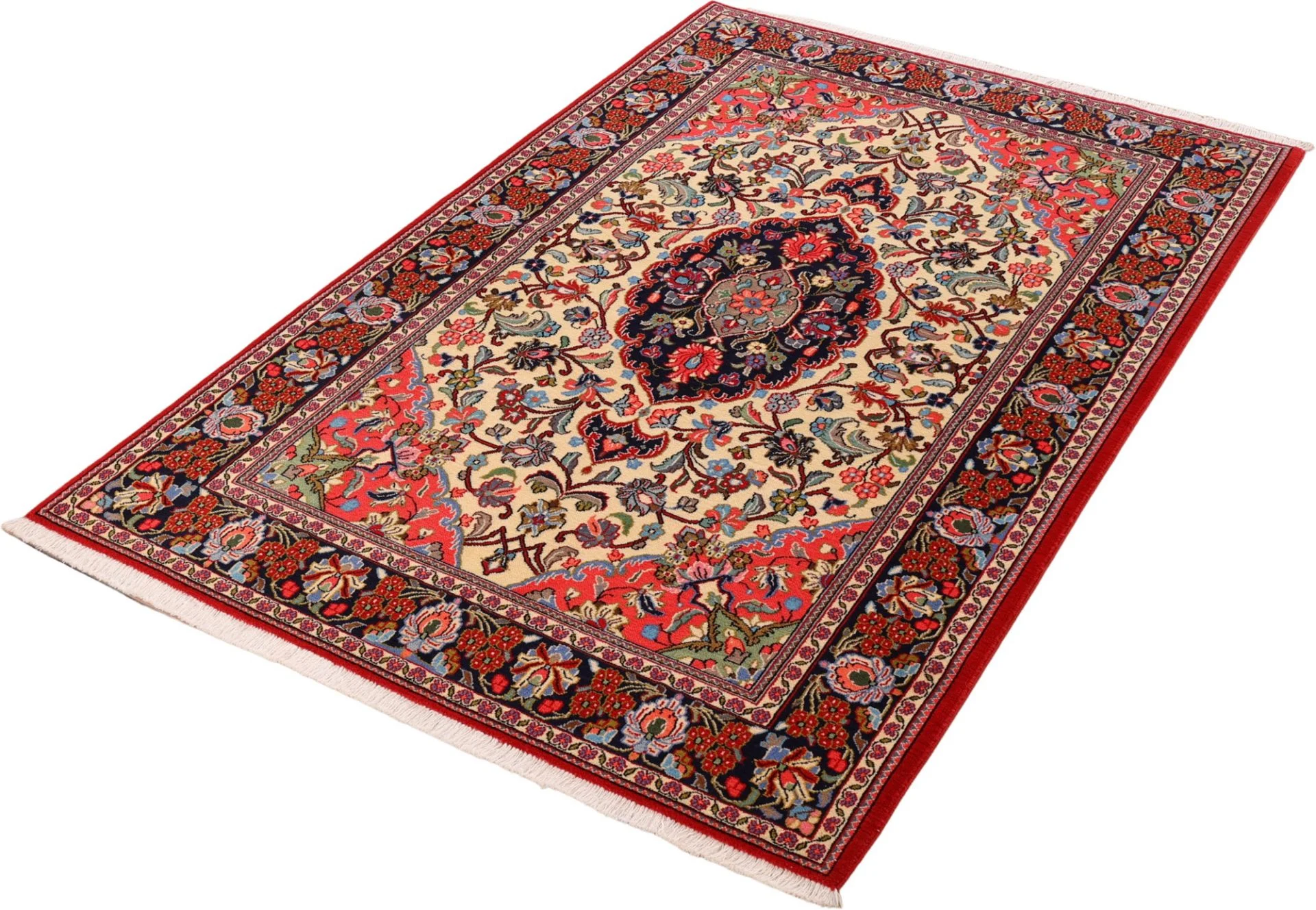 Ghom Perserteppich 141 × 212 cm aus Wolle, handgeknüpft