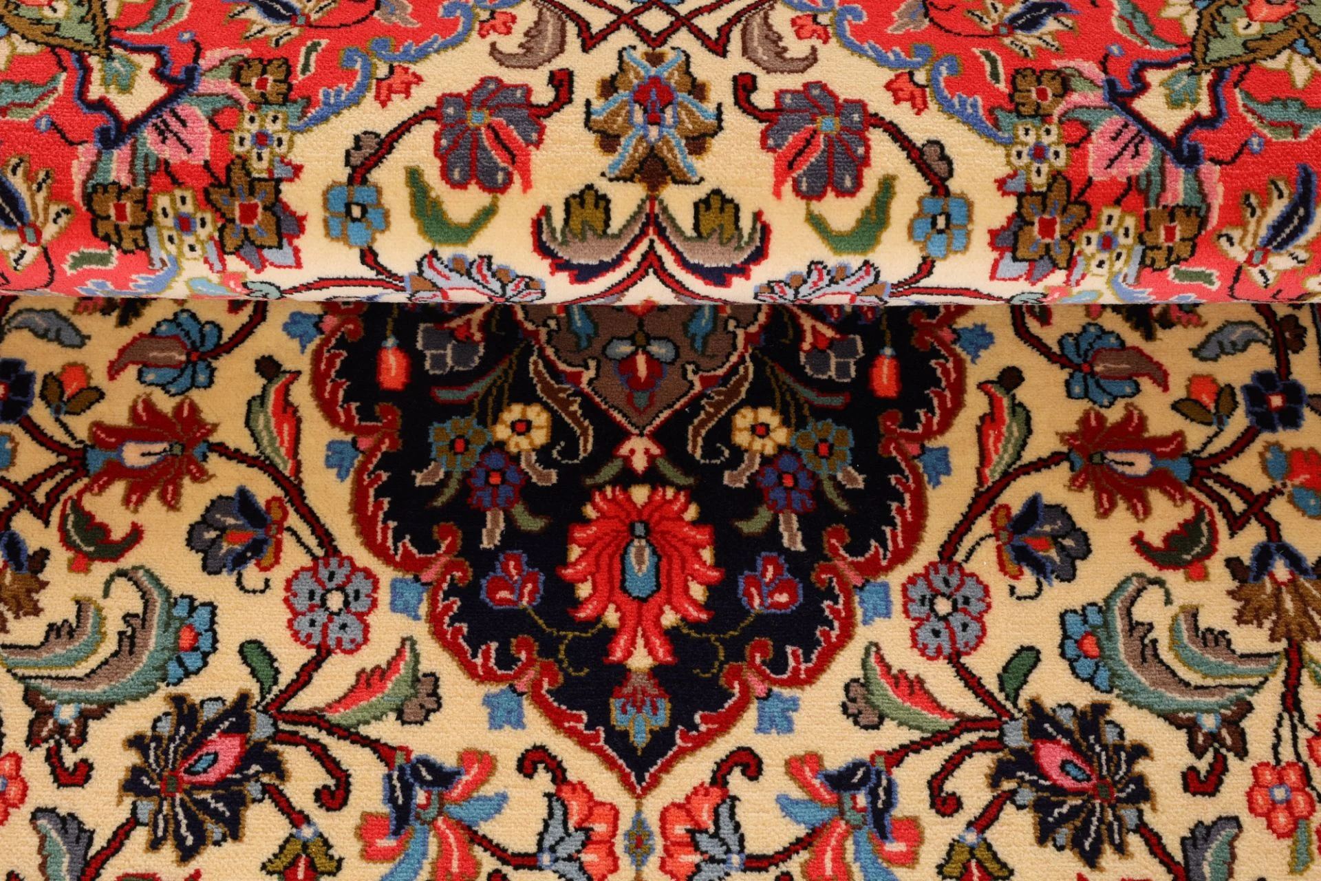 Ghom Perserteppich 141 × 212 cm aus Wolle, handgeknüpft