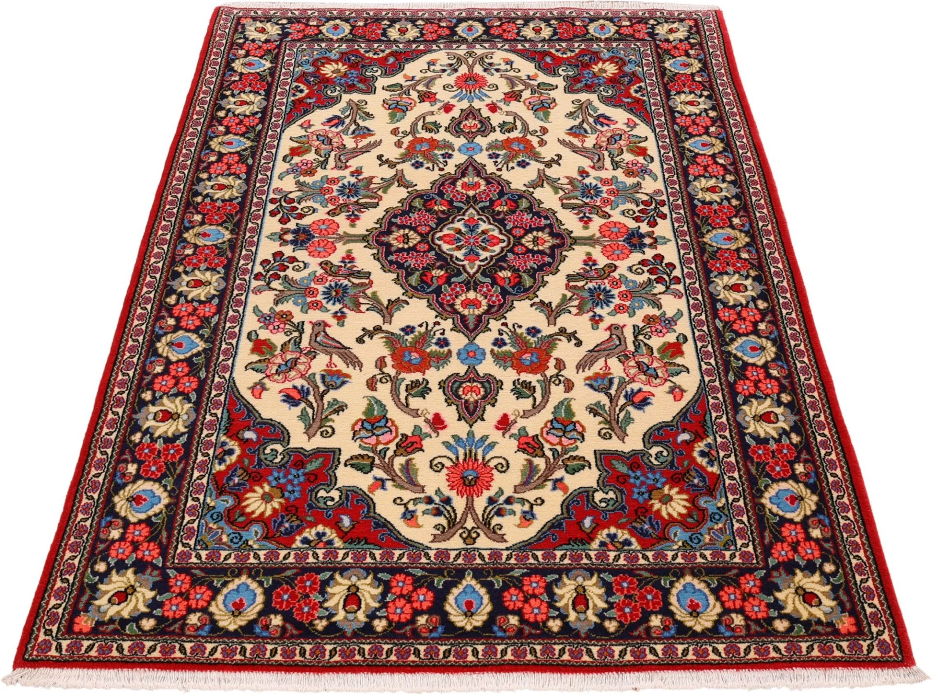 Handgeknüpfter Ghom Perserteppich 140 × 214 cm
