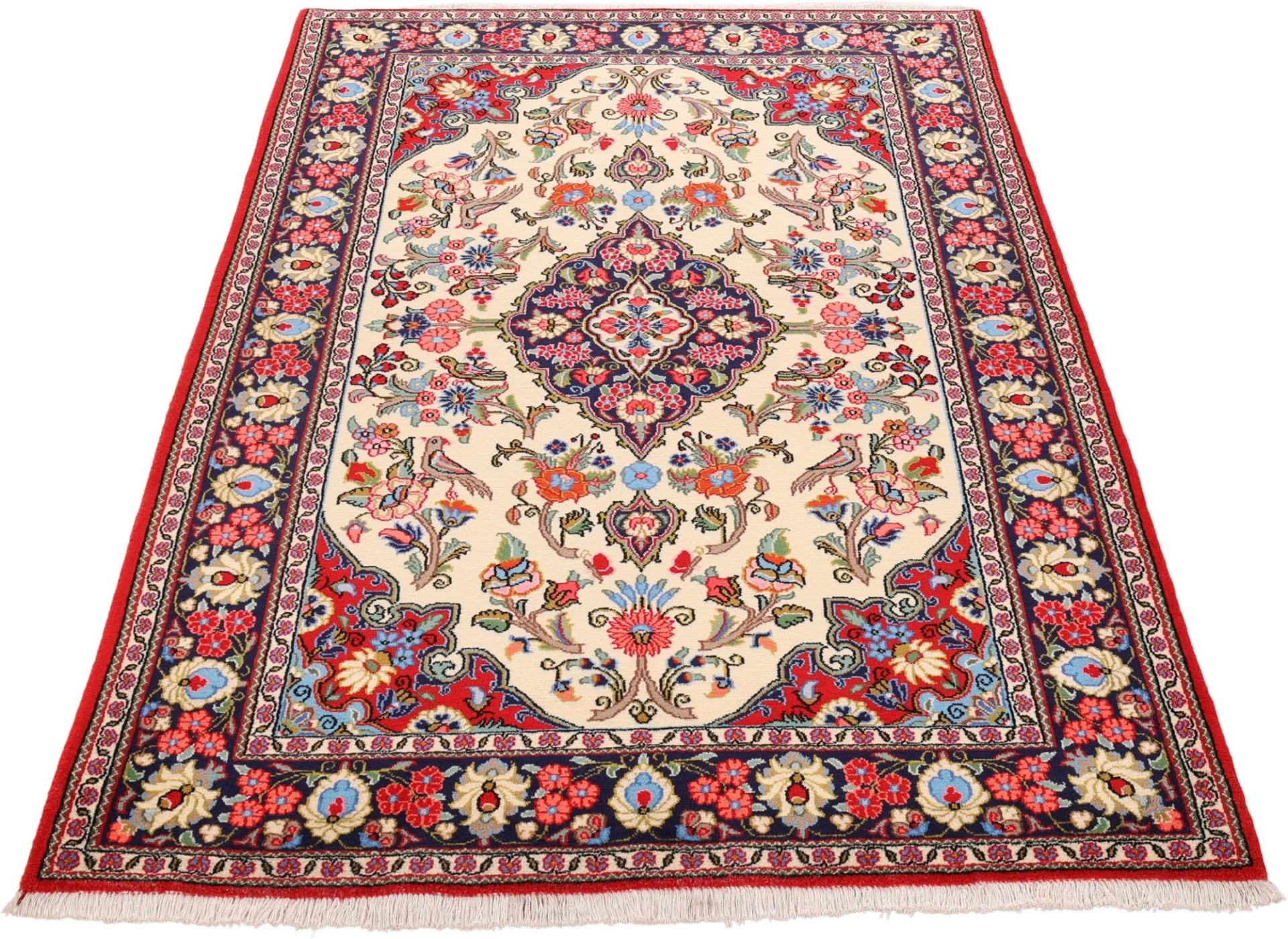 Handgeknüpfter Ghom Perserteppich 140 × 214 cm