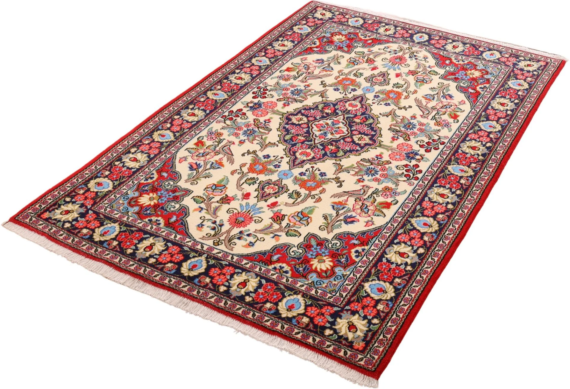Handgeknüpfter Ghom Perserteppich 140 × 214 cm