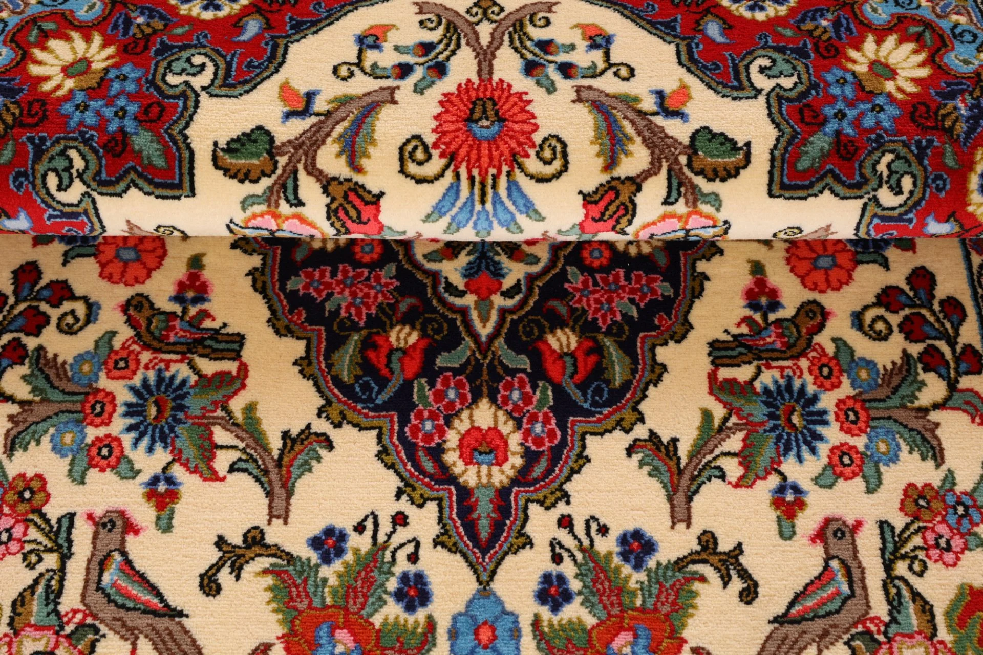 Handgeknüpfter Ghom Perserteppich 140 × 214 cm