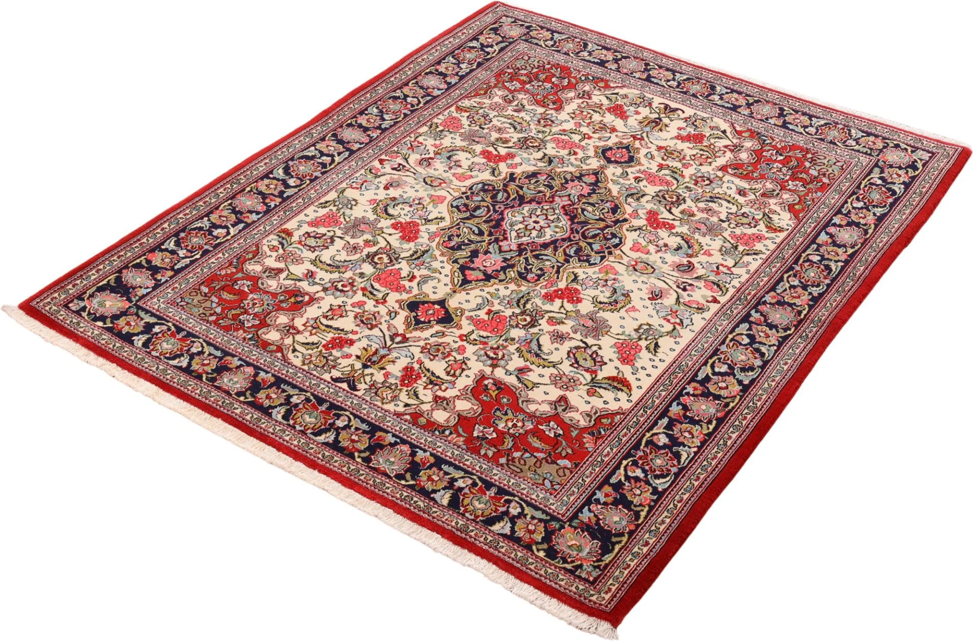 Ghom Perserteppich aus Iran, 141 × 179 cm
