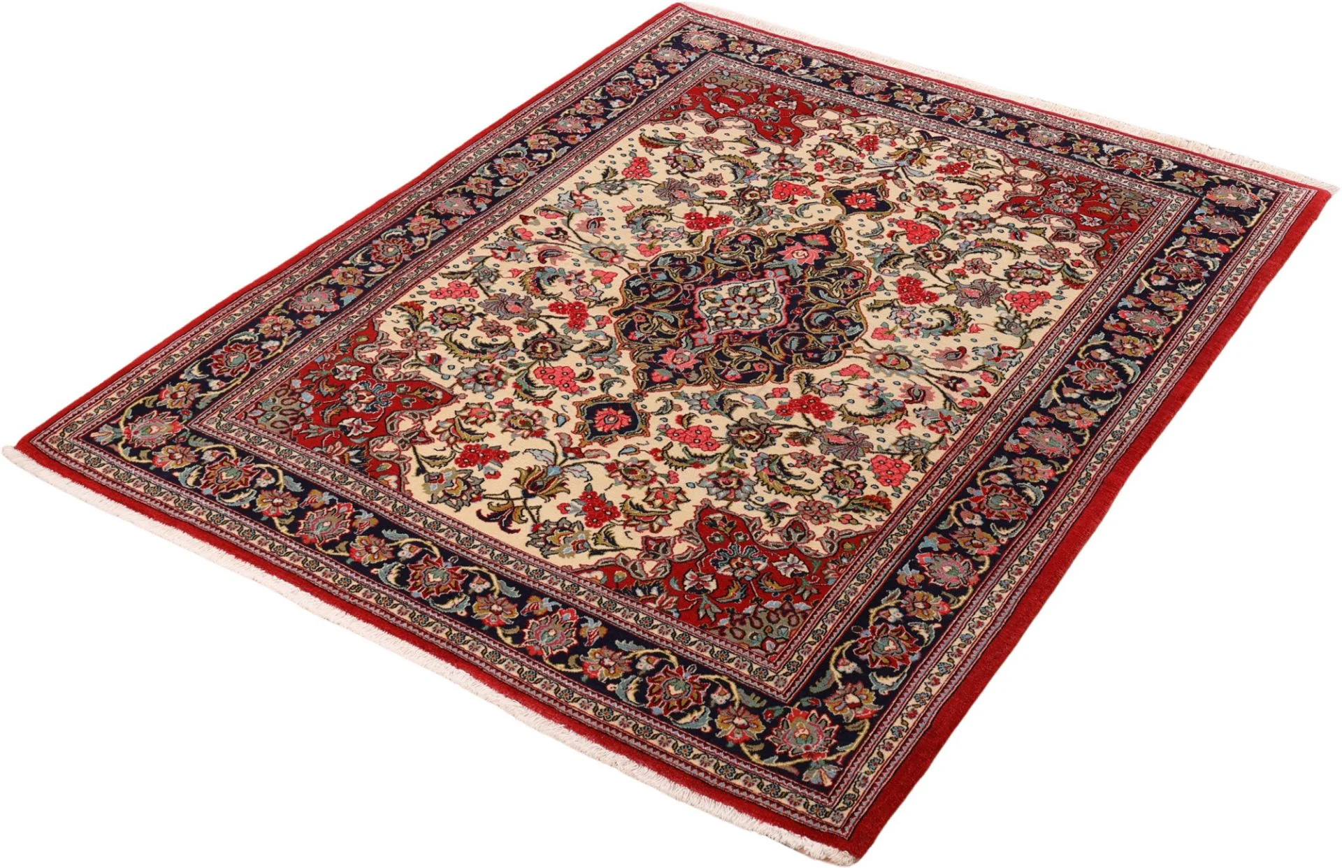 Ghom Perserteppich aus Iran, 141 × 179 cm