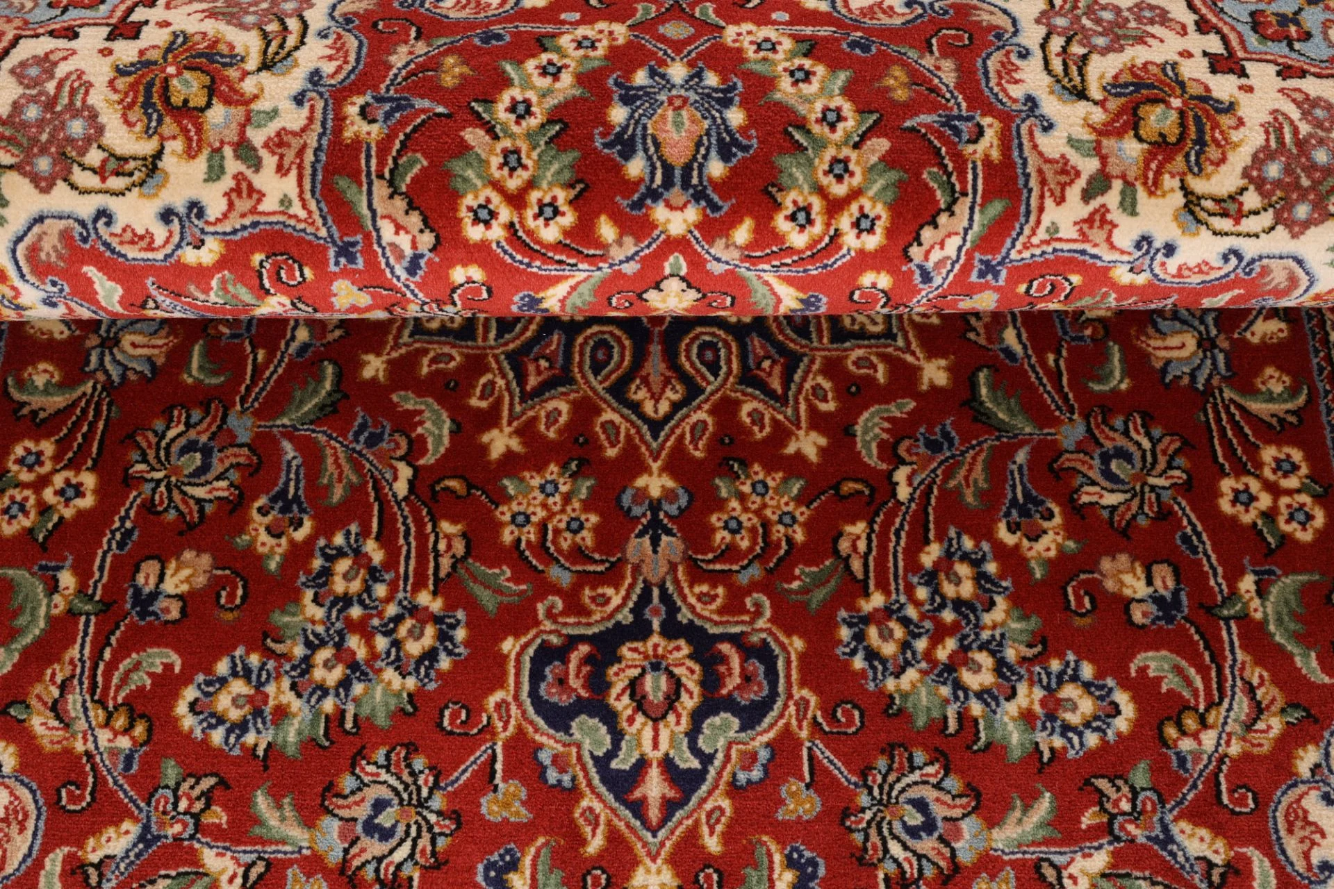 Handgeknüpfter Ghom Perserteppich, 128 × 194 cm, Wolle