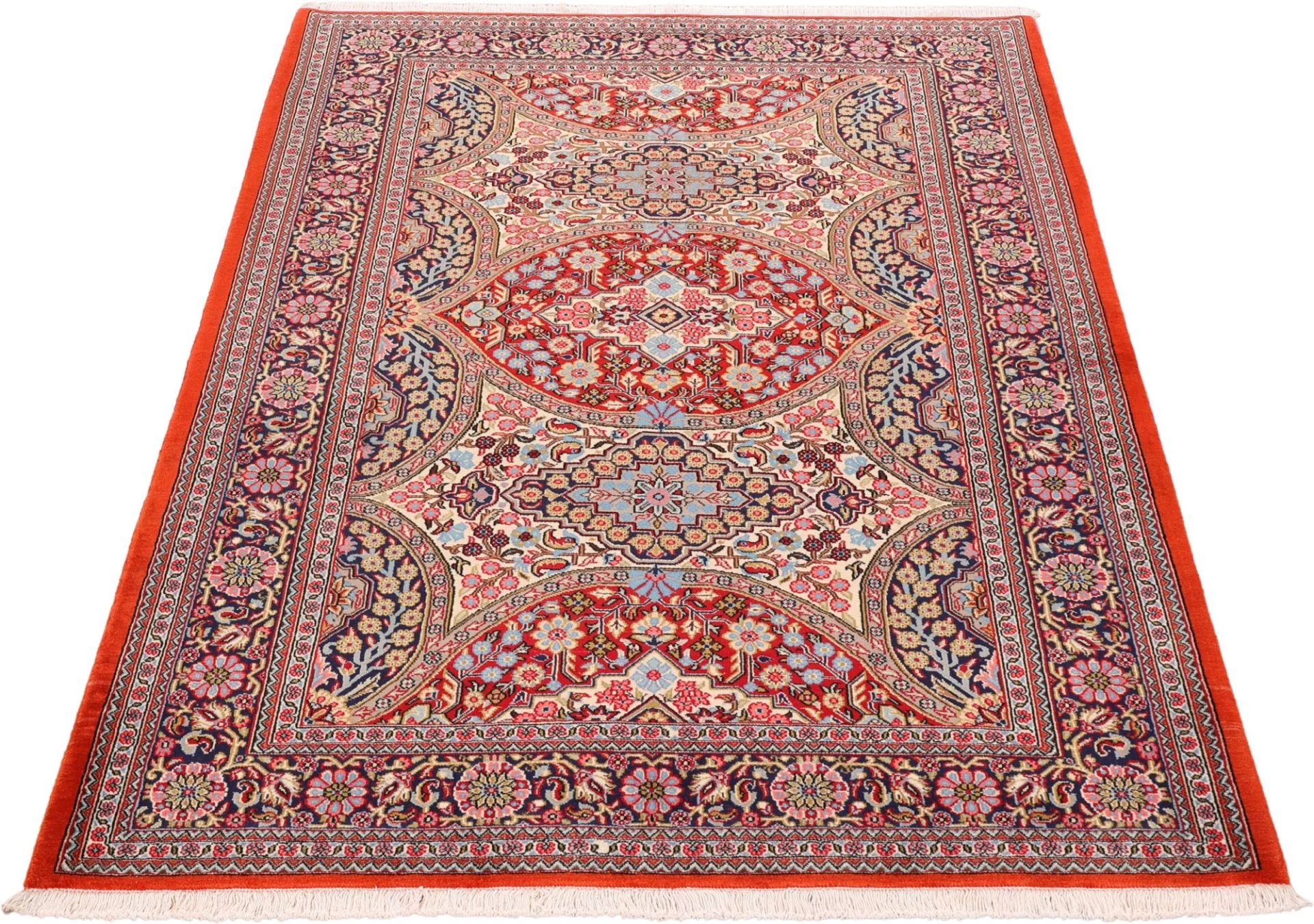 Ghom Perserteppich 138 × 200 cm aus Wolle, handgeknüpft