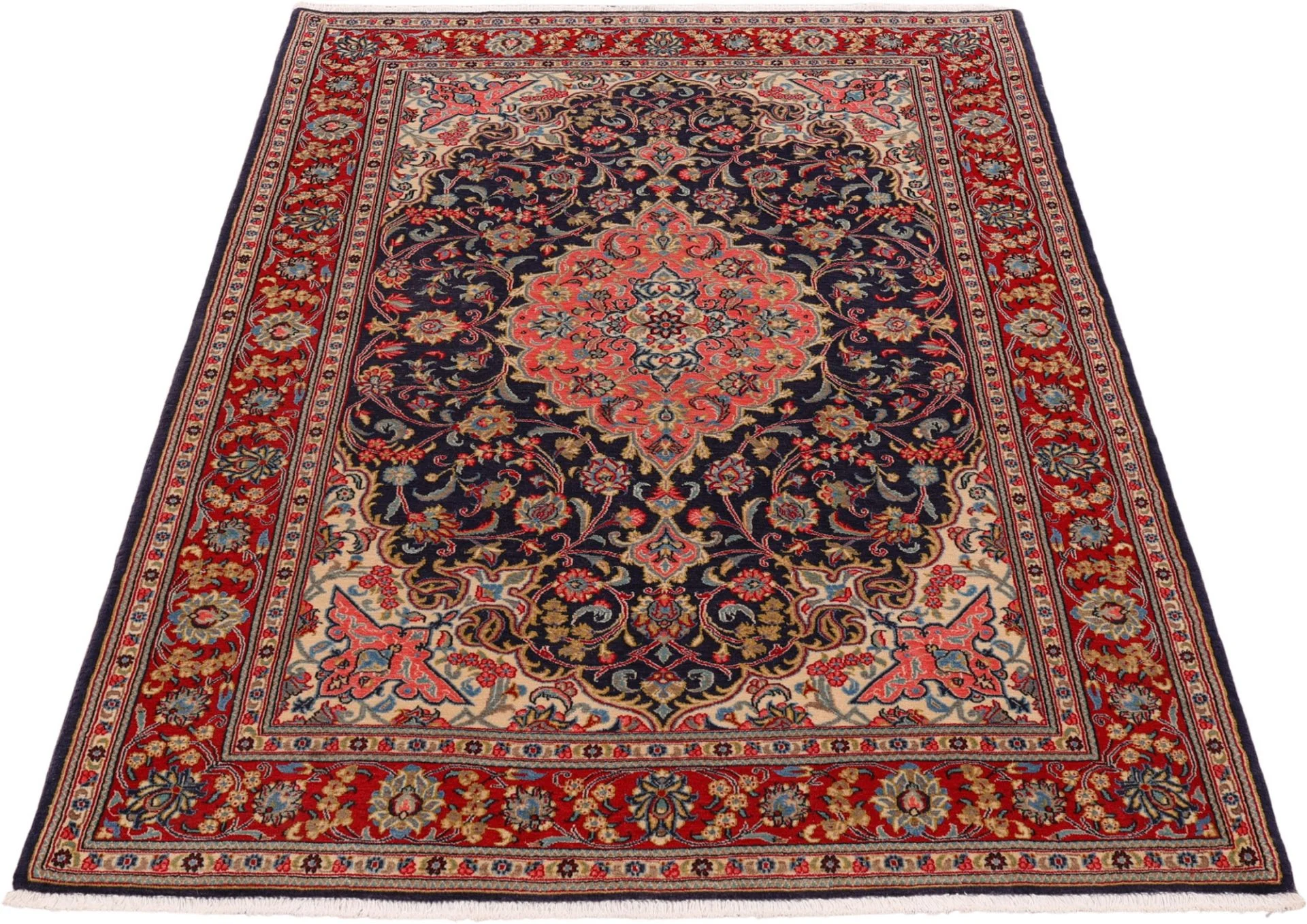Ghom Perserteppich aus Iran, 137 × 203 cm