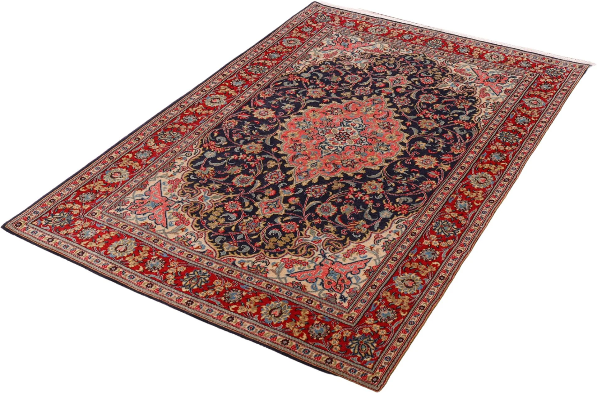 Ghom Perserteppich aus Iran, 137 × 203 cm