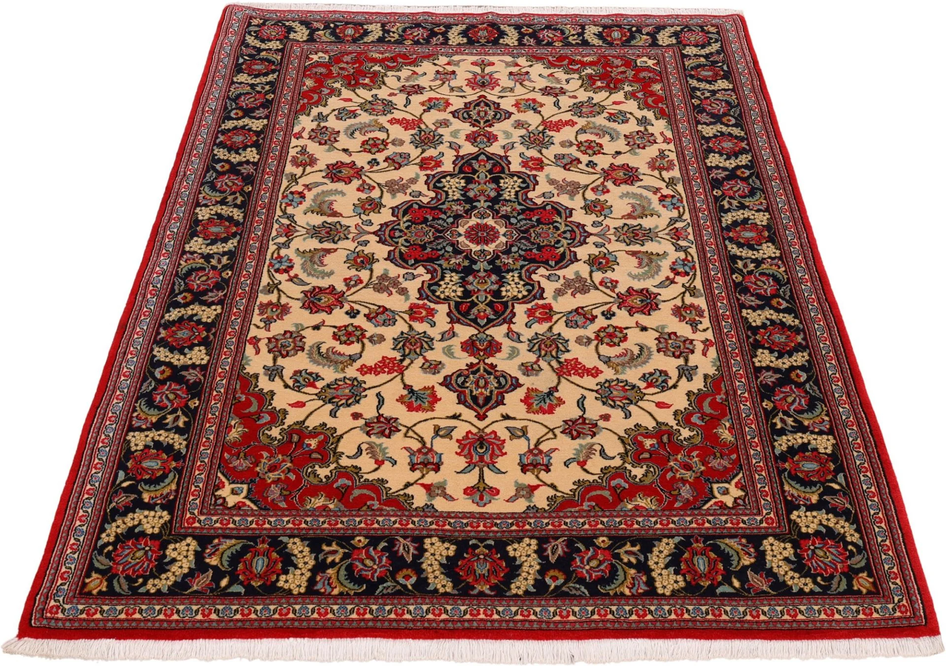 Handgeknüpfter Ghom Perserteppich 147 × 215 cm