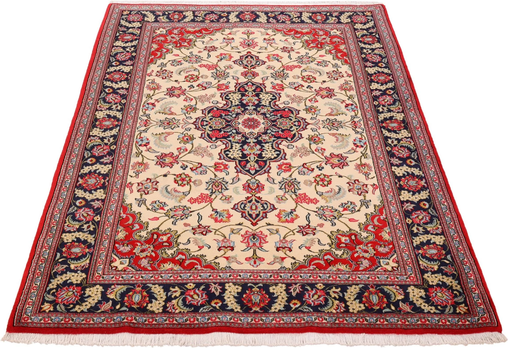 Handgeknüpfter Ghom Perserteppich 147 × 215 cm