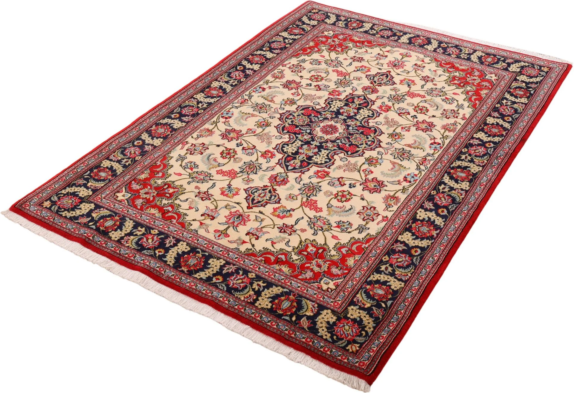 Handgeknüpfter Ghom Perserteppich 147 × 215 cm
