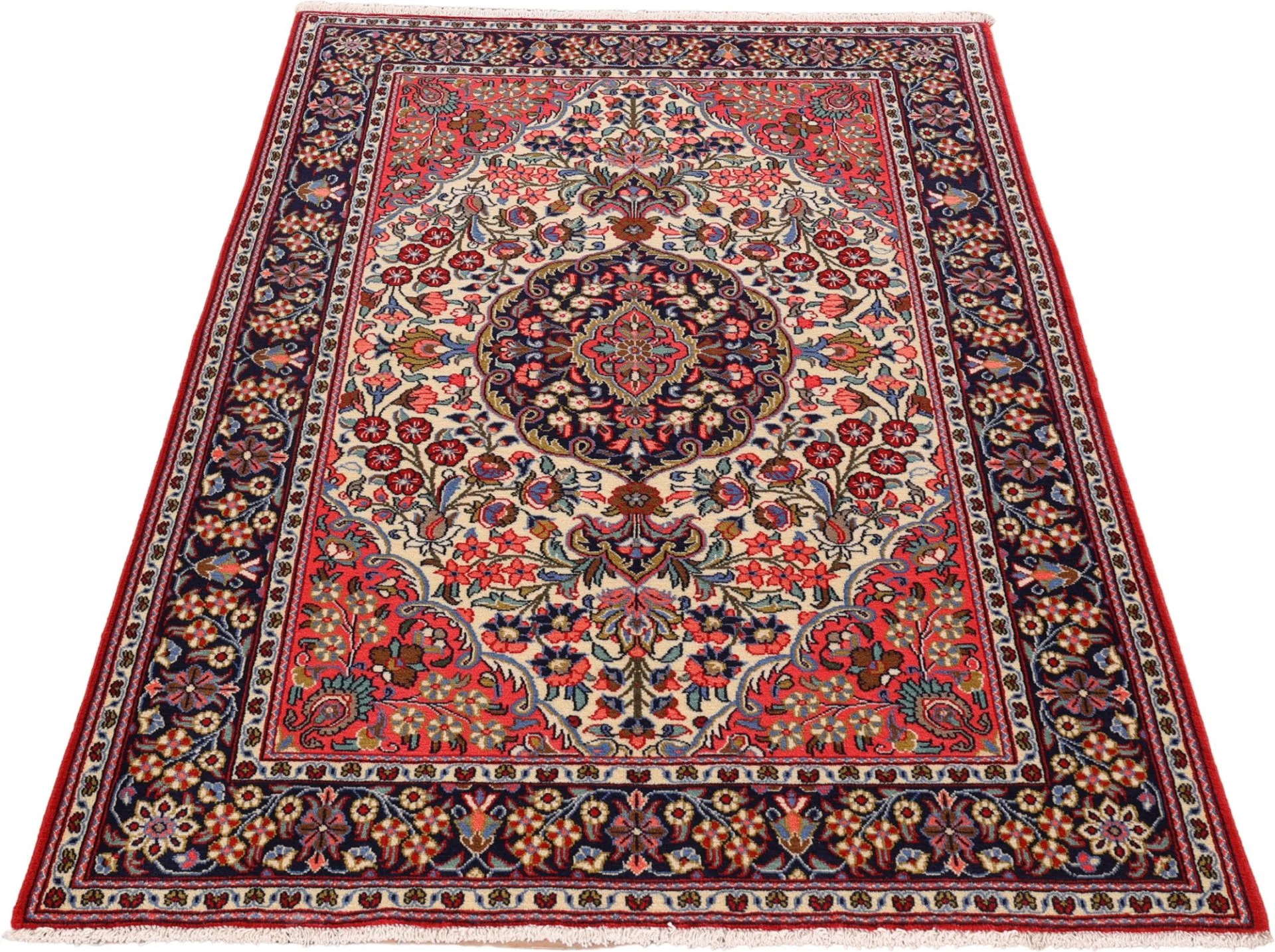 Ghom Perserteppich aus Iran, 131 × 199 cm