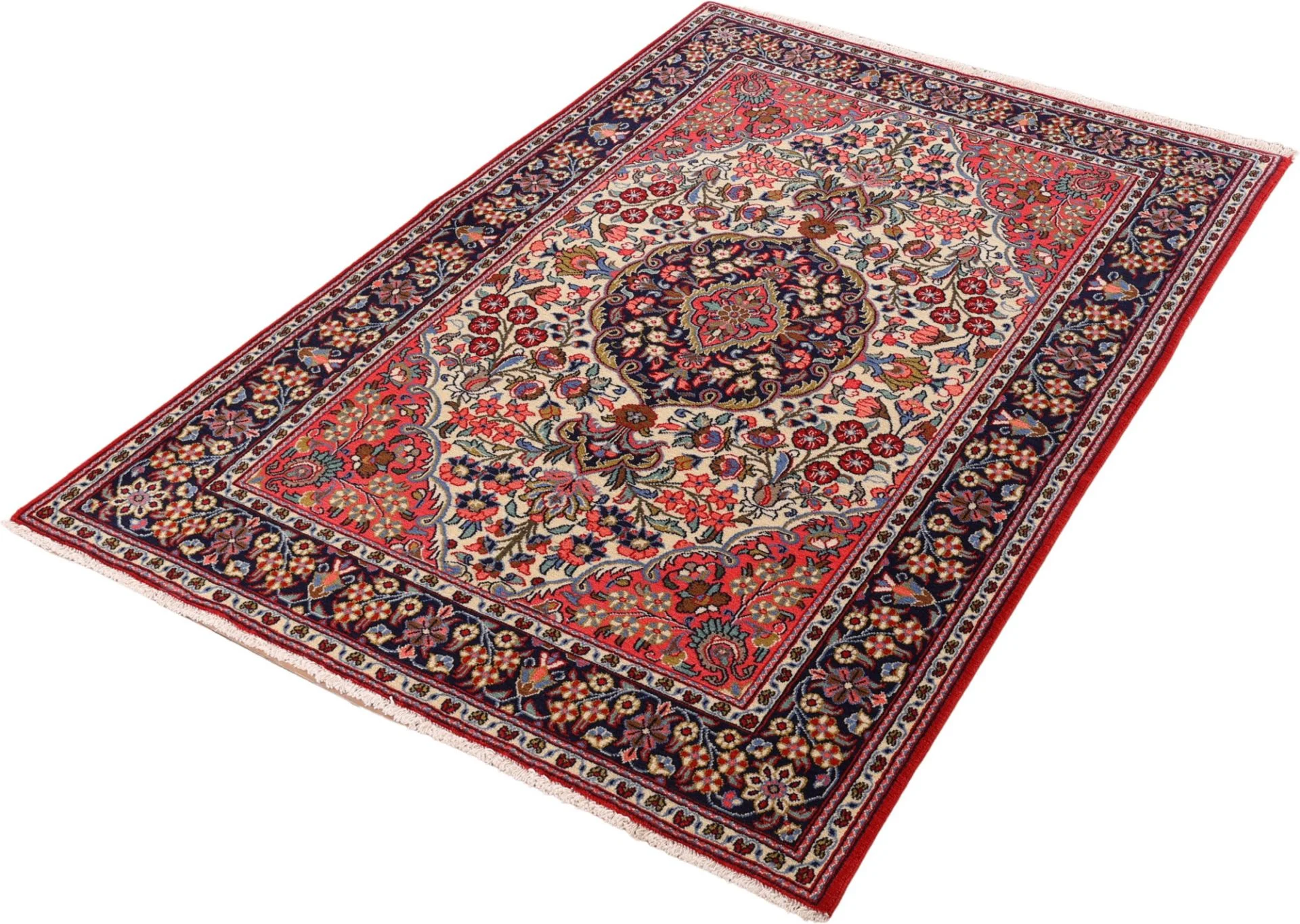 Ghom Perserteppich aus Iran, 131 × 199 cm