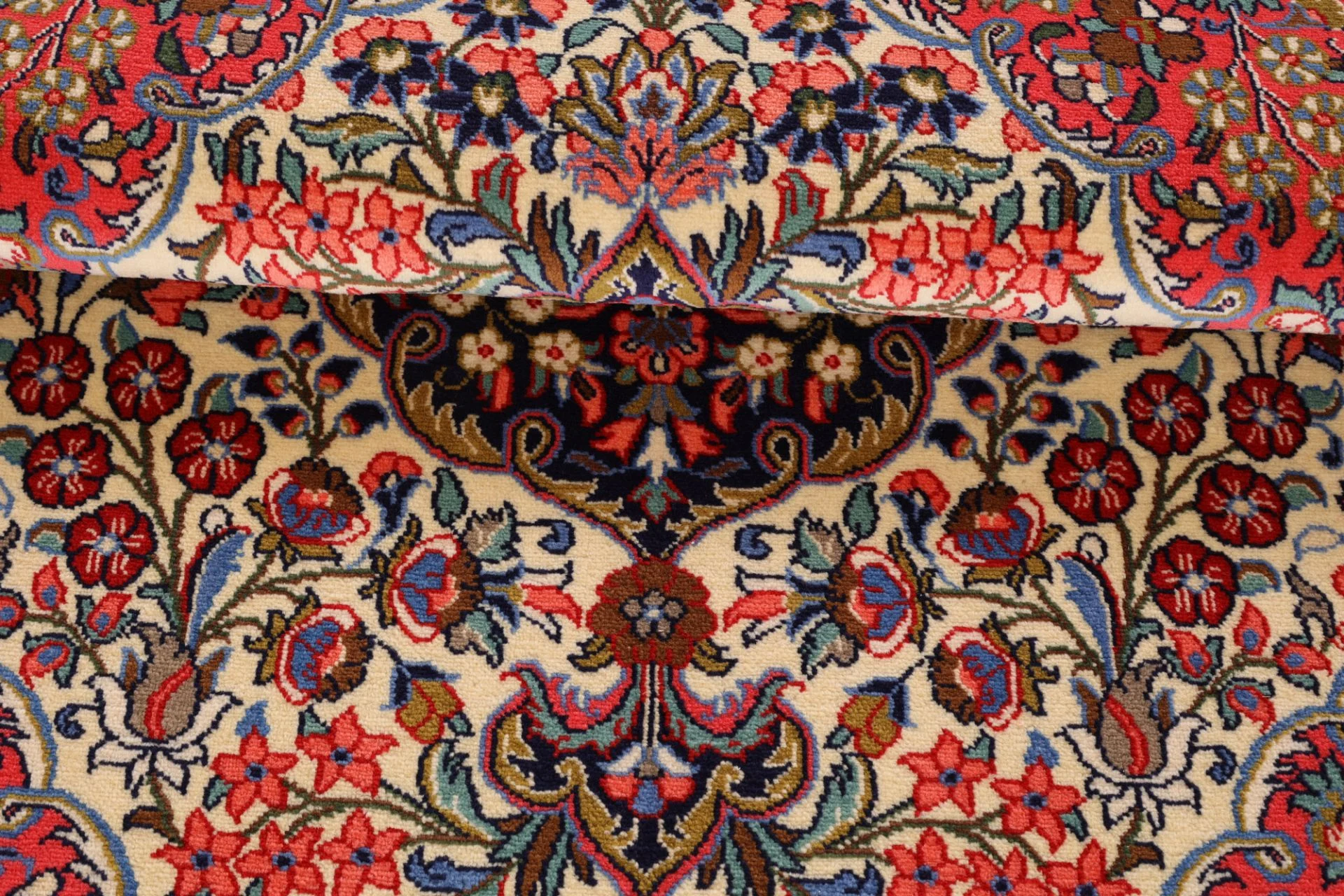 Ghom Perserteppich aus Iran, 131 × 199 cm