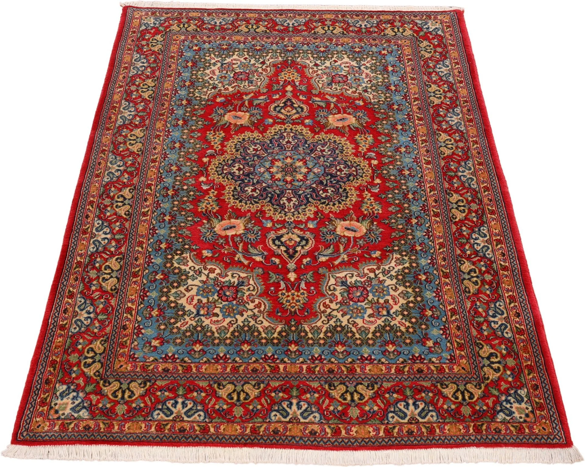Ghom Perserteppich aus Iran, 122 × 182 cm