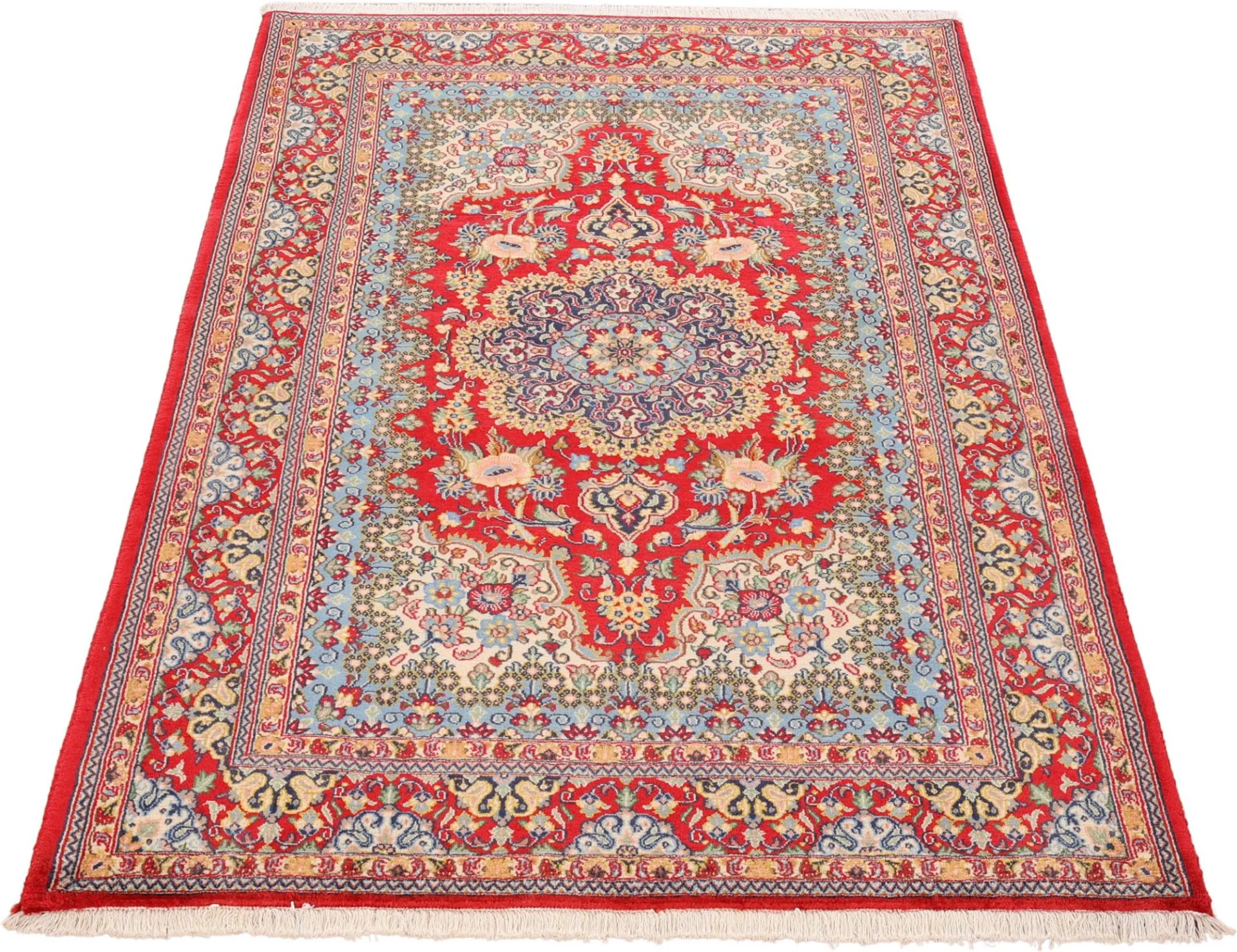 Ghom Perserteppich aus Iran, 122 × 182 cm